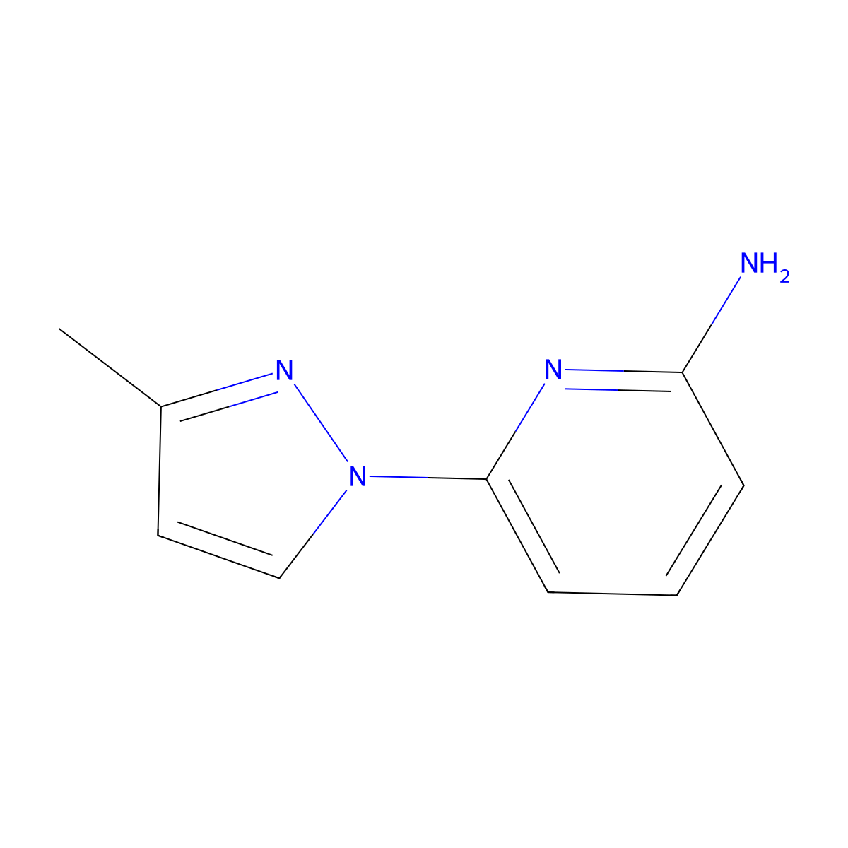 6-(3-Methyl-1H-pyrazol-1-yl)pyridin-2-amine molecular structure, CAS 1314355-36-6