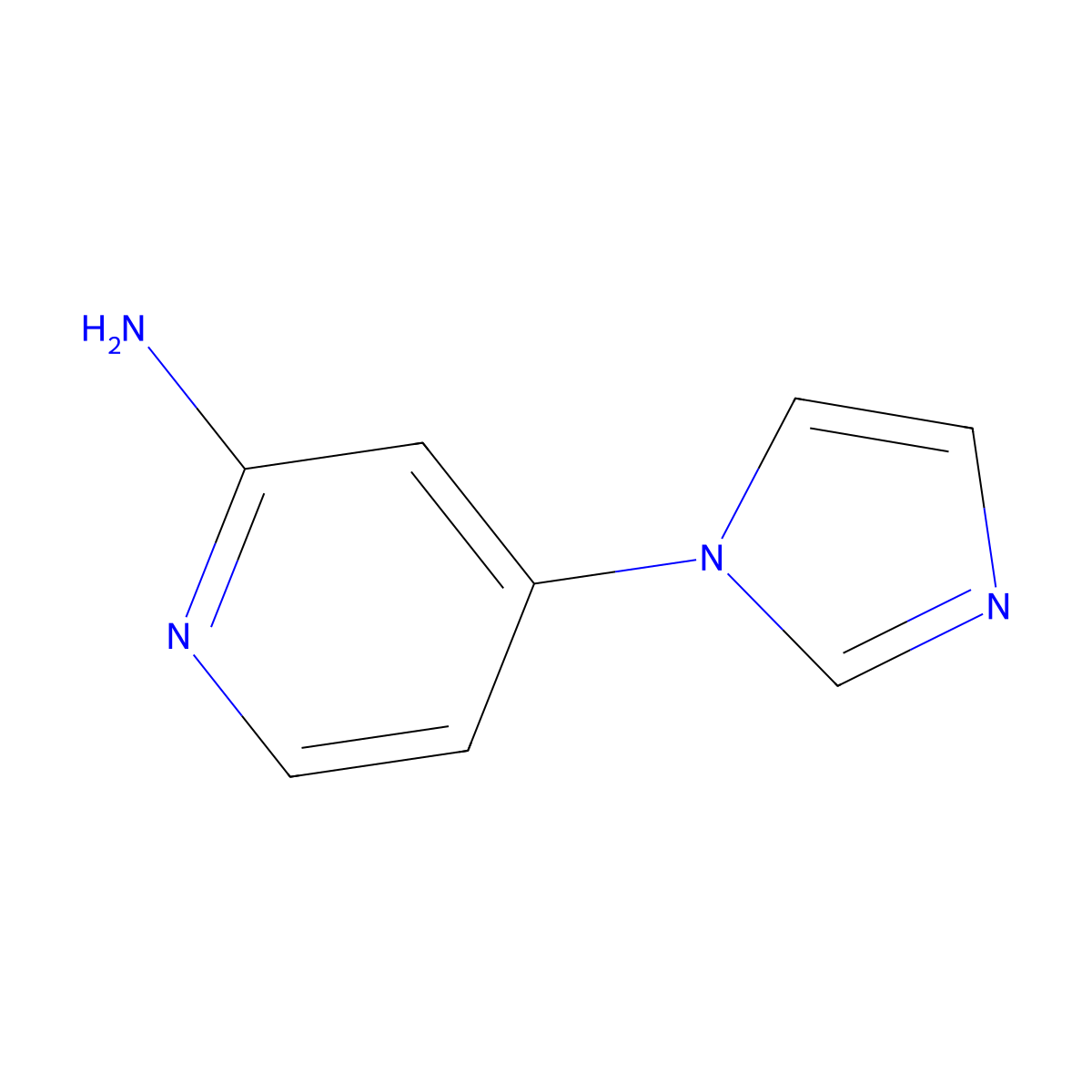 4-(1H-Imidazol-1-yl)pyridin-2-amine molecular structure, CAS 1314355-38-8