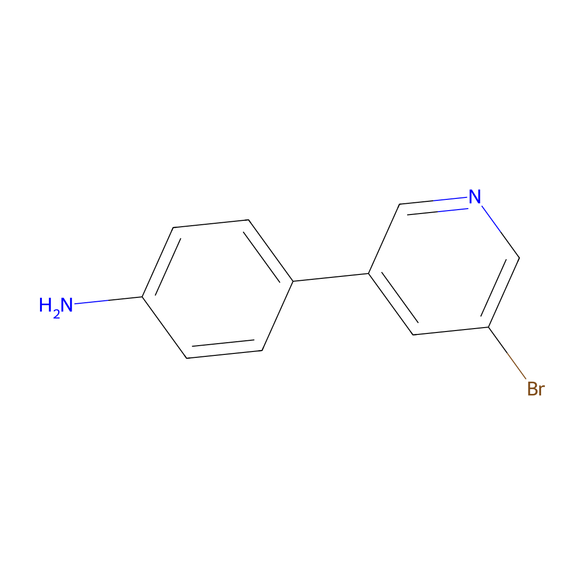 4-(5-Bromopyridin-3-yl)aniline molecular structure, CAS 1314355-42-4