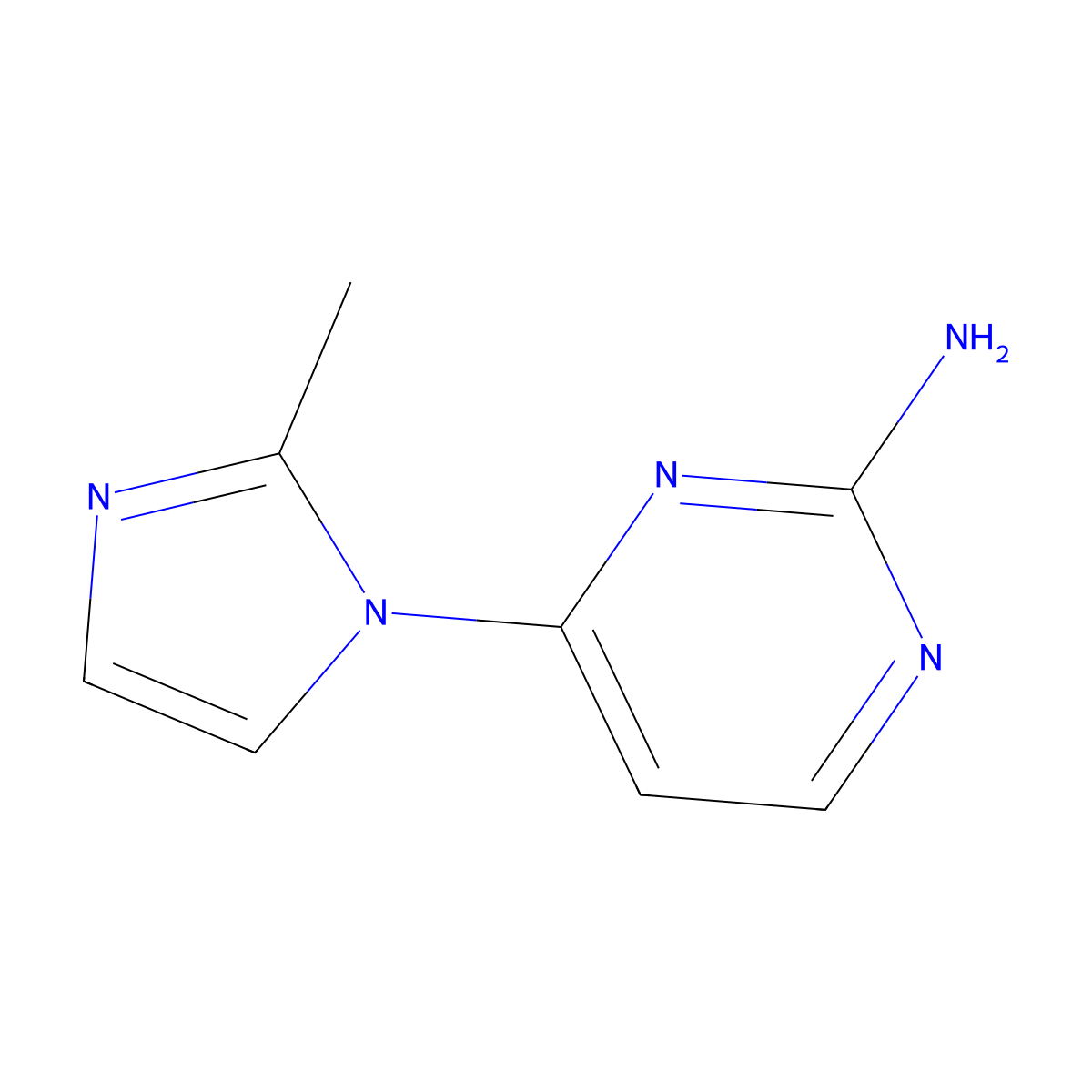2-Amino-4-(2-methylimidazol-1-yl)pyrimidine molecular structure, CAS 1314355-48-0