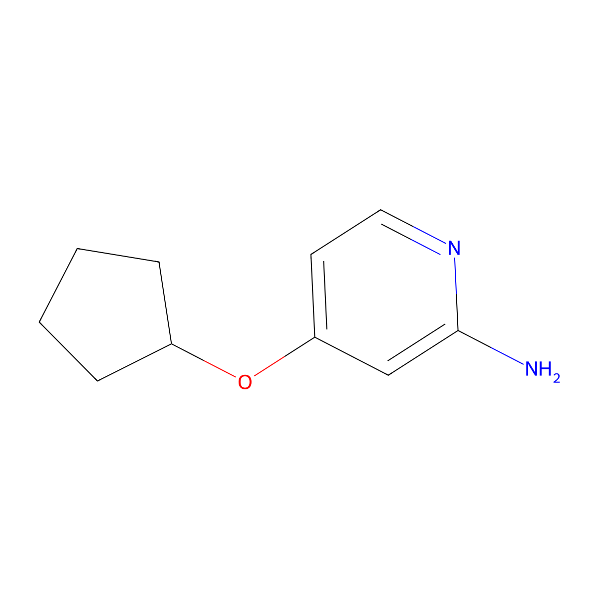 2-Amino-4-(cyclopentoxy)pyridine molecular structure, CAS 1314355-51-5