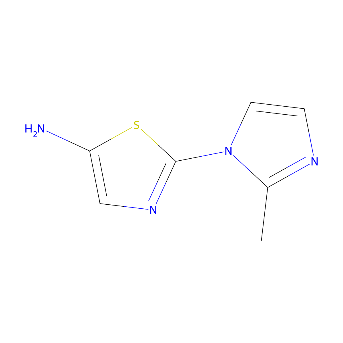 5-Amino-2-(2-methylimidazol-1-yl)thiazole molecular structure, CAS 1314355-60-6