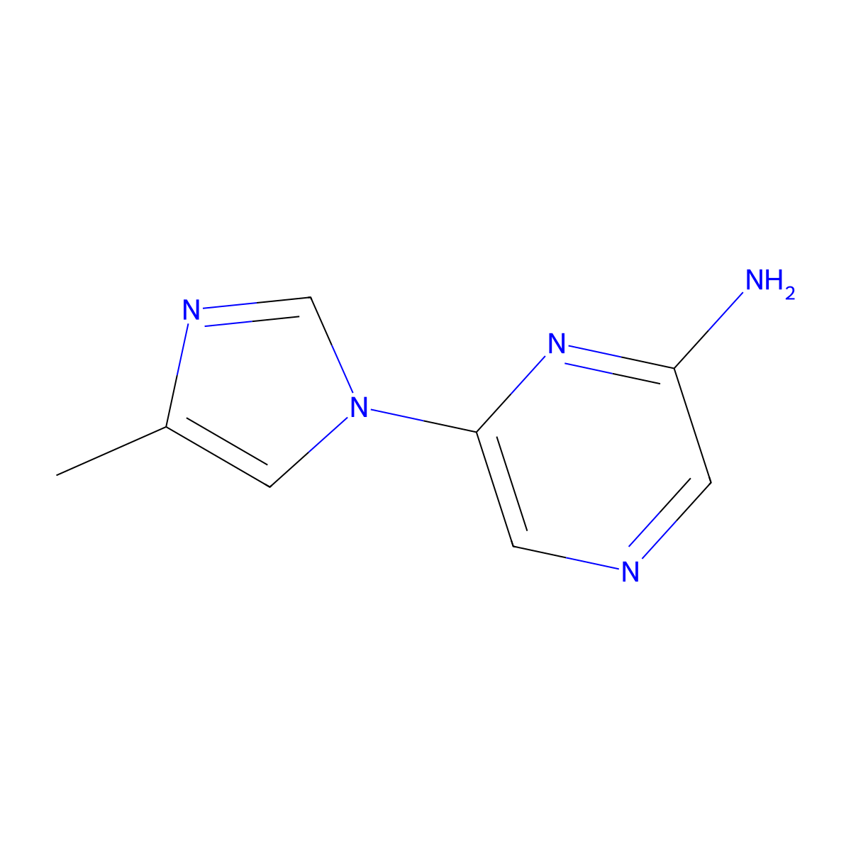 6-(4-Methyl-1H-imidazol-1-YL)pyrazin-2-amine molecular structure, CAS 1314355-64-0