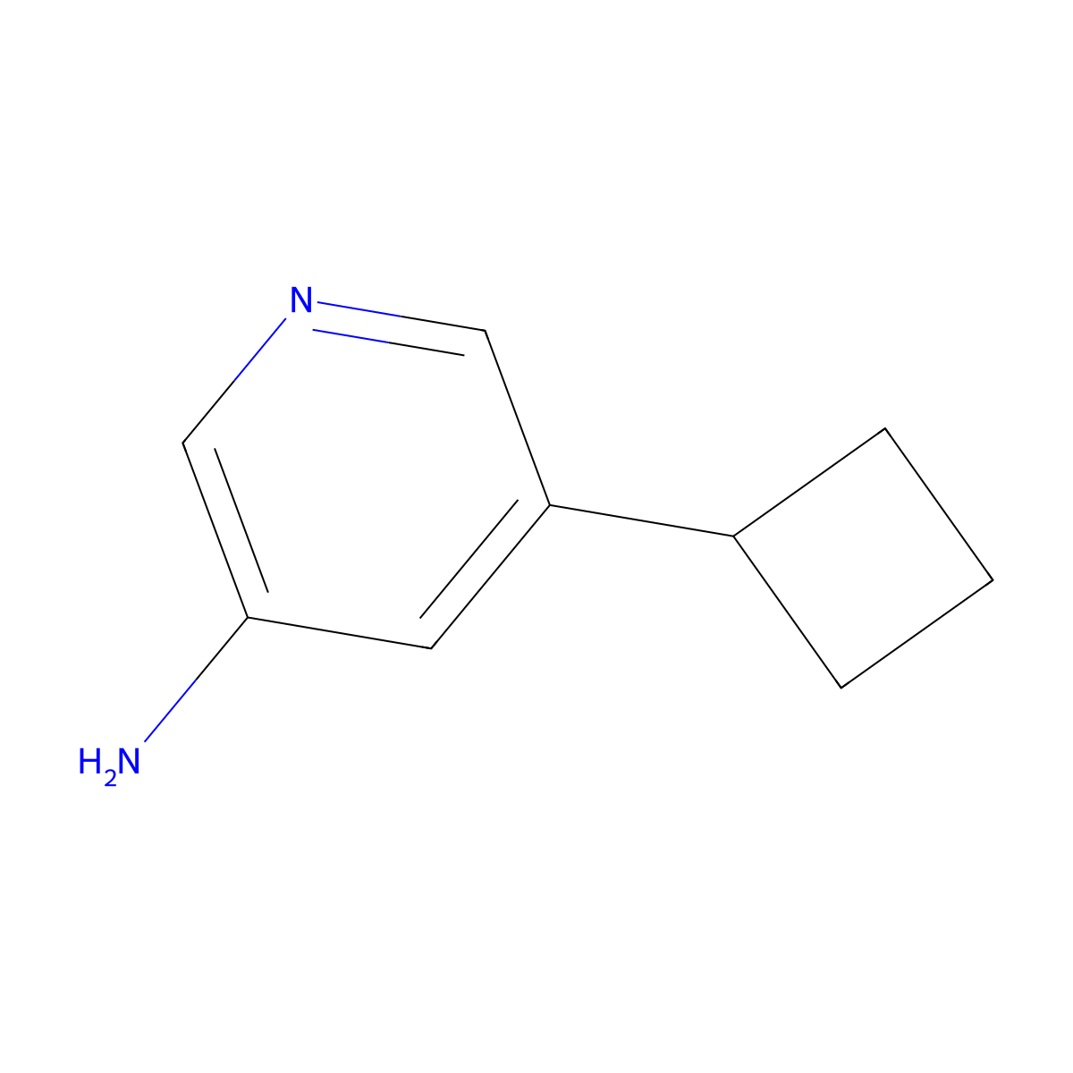 5-Cyclobutylpyridin-3-amine molecular structure, CAS 1314355-68-4