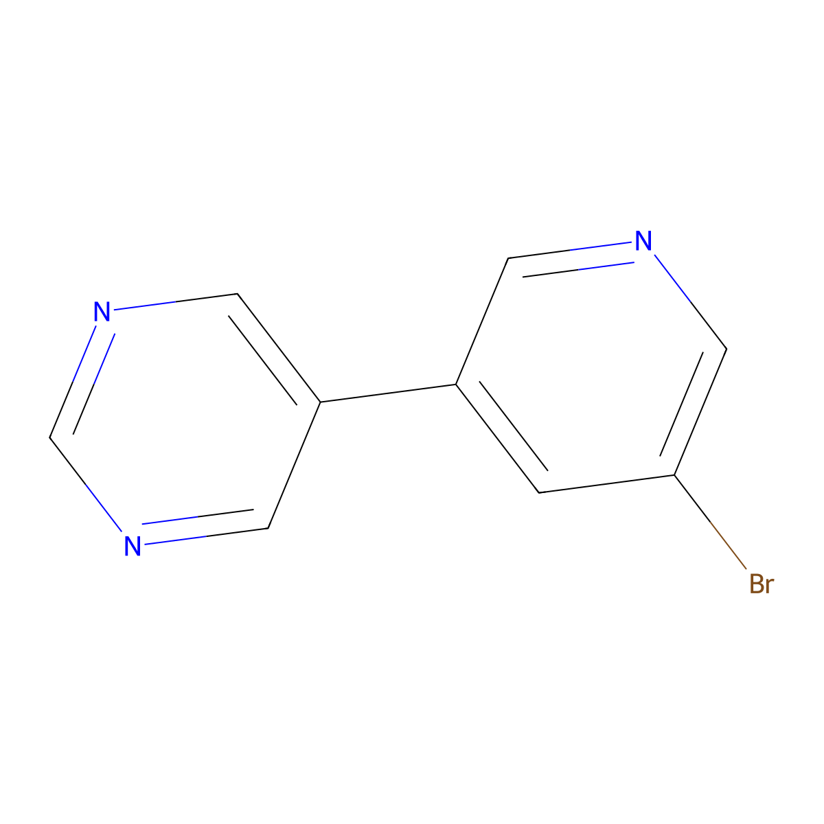 3-Bromo-5-(5-pyrimidyl)pyridine molecular structure, CAS 1314355-76-4