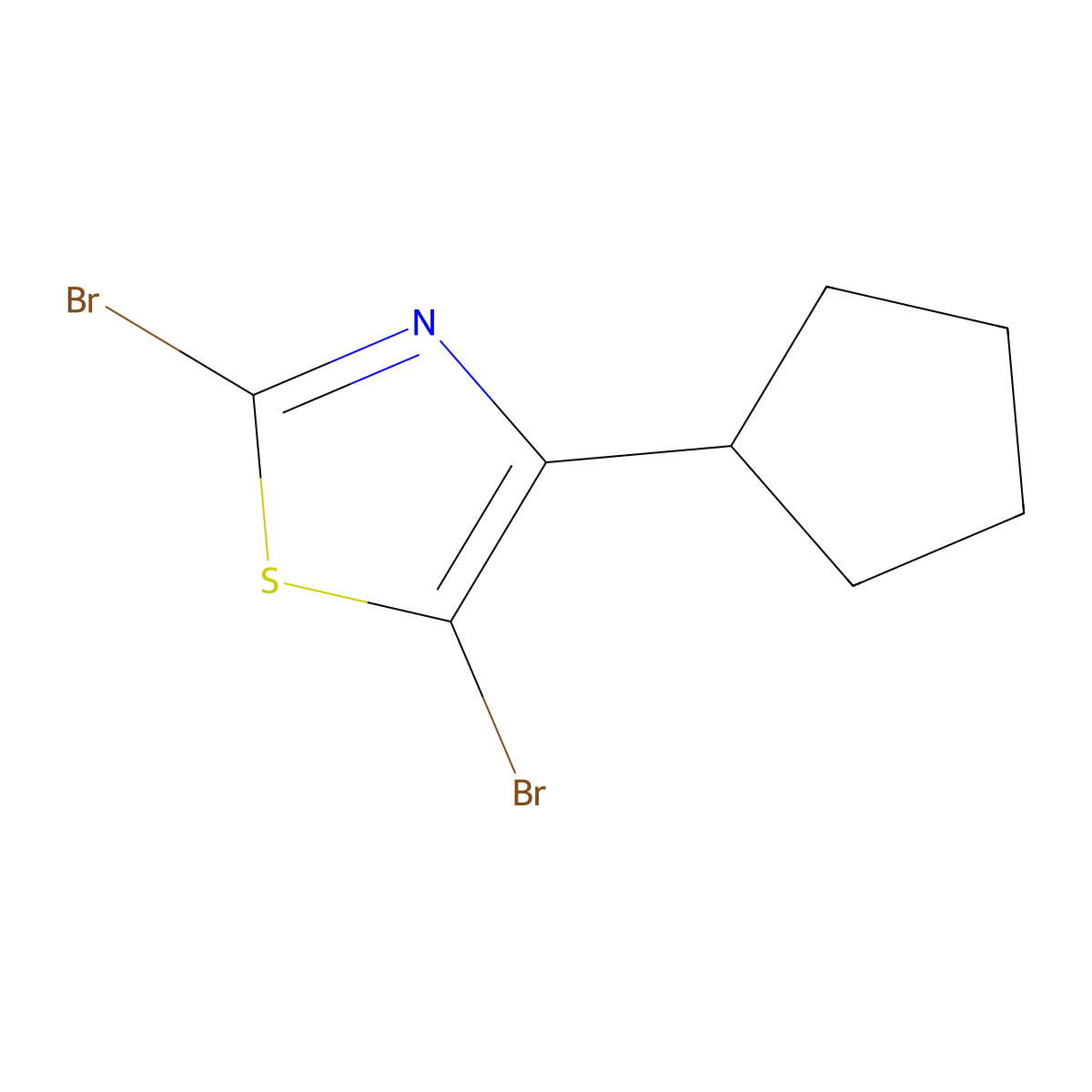 2,5-Dibromo-4-(cyclopentyl)thiazole molecular structure, CAS 1314355-79-7