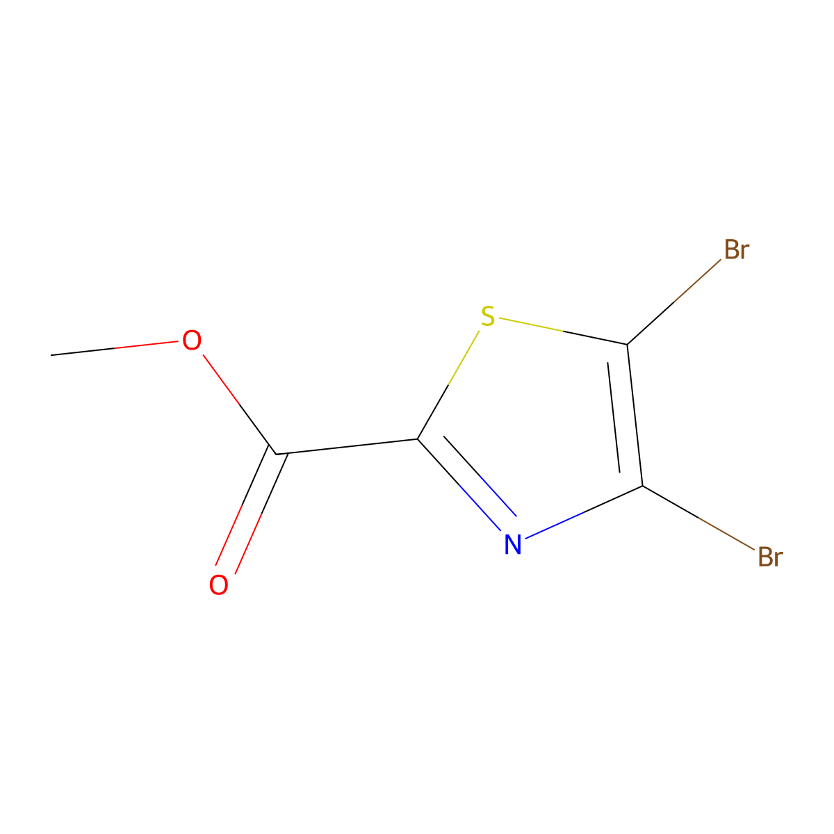 Methyl 4,5-dibromothiazole-2-carboxylate molecular structure, CAS 1314355-85-5
