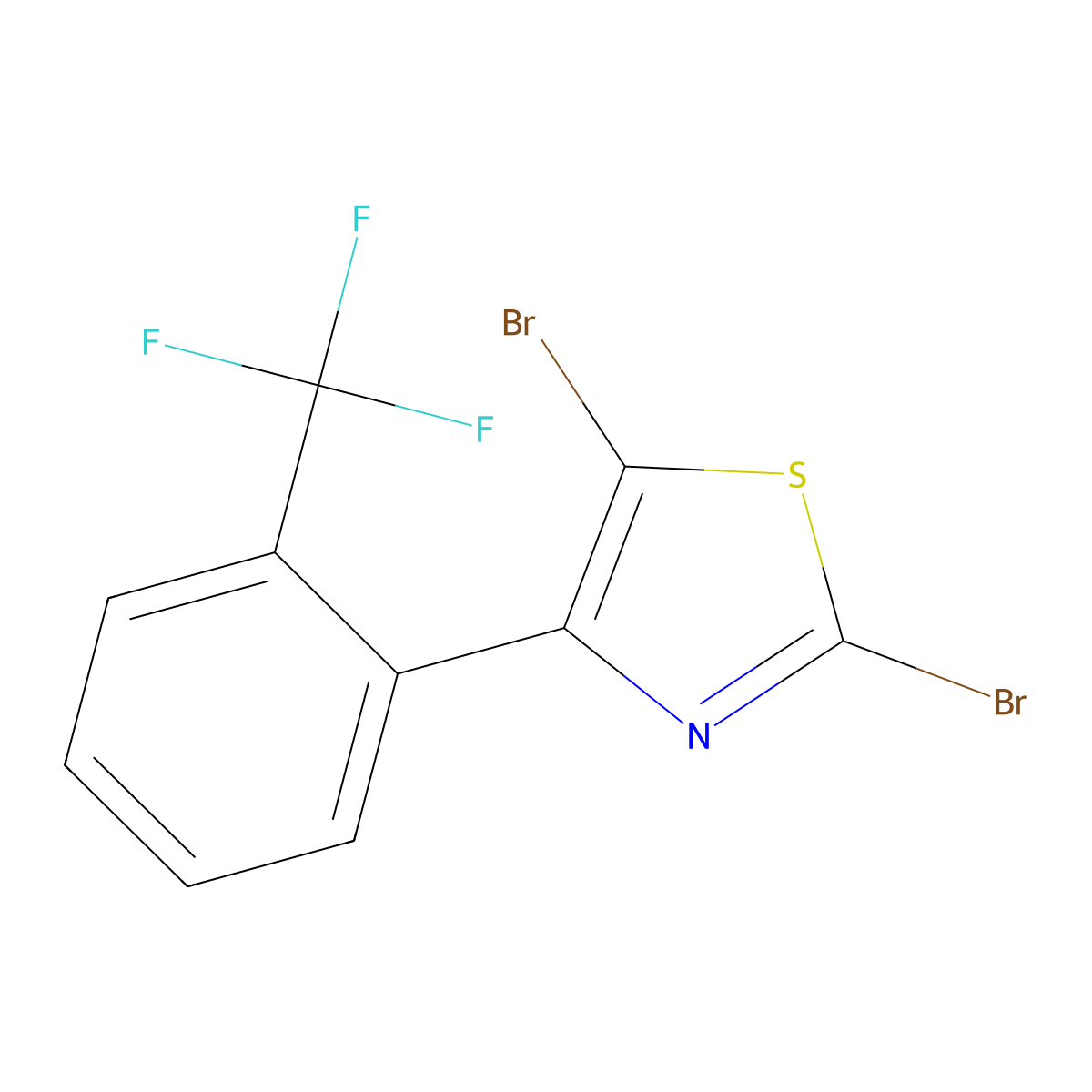 2,5-Dibromo-4-(2-trifluoromethylphenyl)thiazole molecular structure, CAS 1314355-87-7