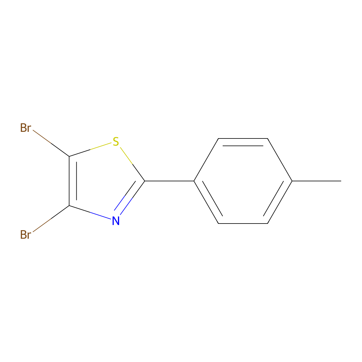 4,5-Dibromo-2-(4-tolyl)thiazole molecular structure, CAS 1314355-88-8