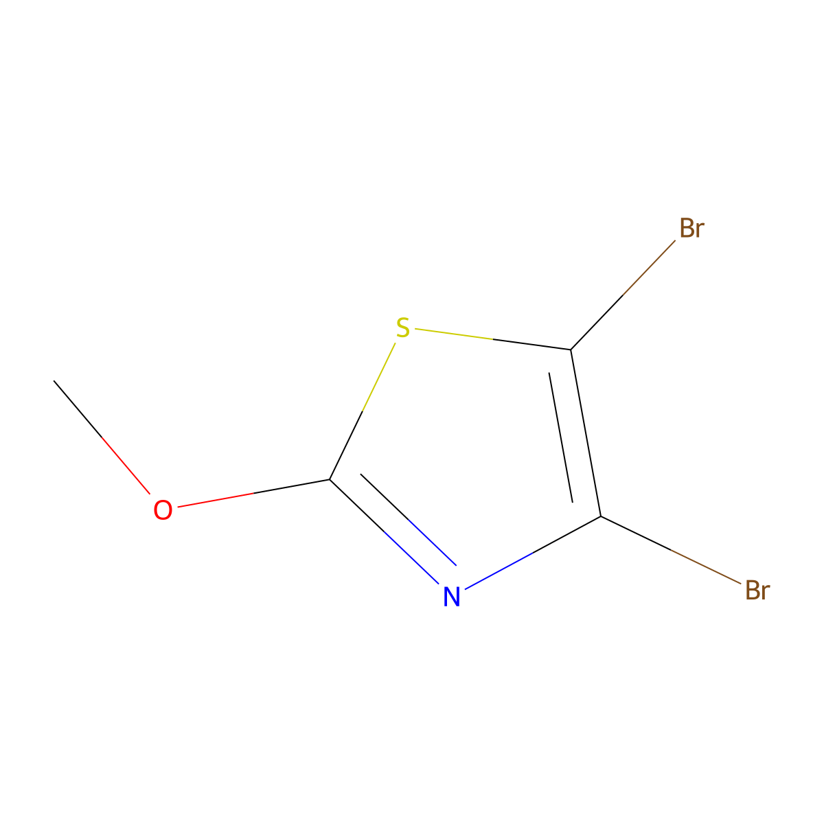 4,5-Dibromo-2-(methoxy)thiazole molecular structure, CAS 1314355-90-2