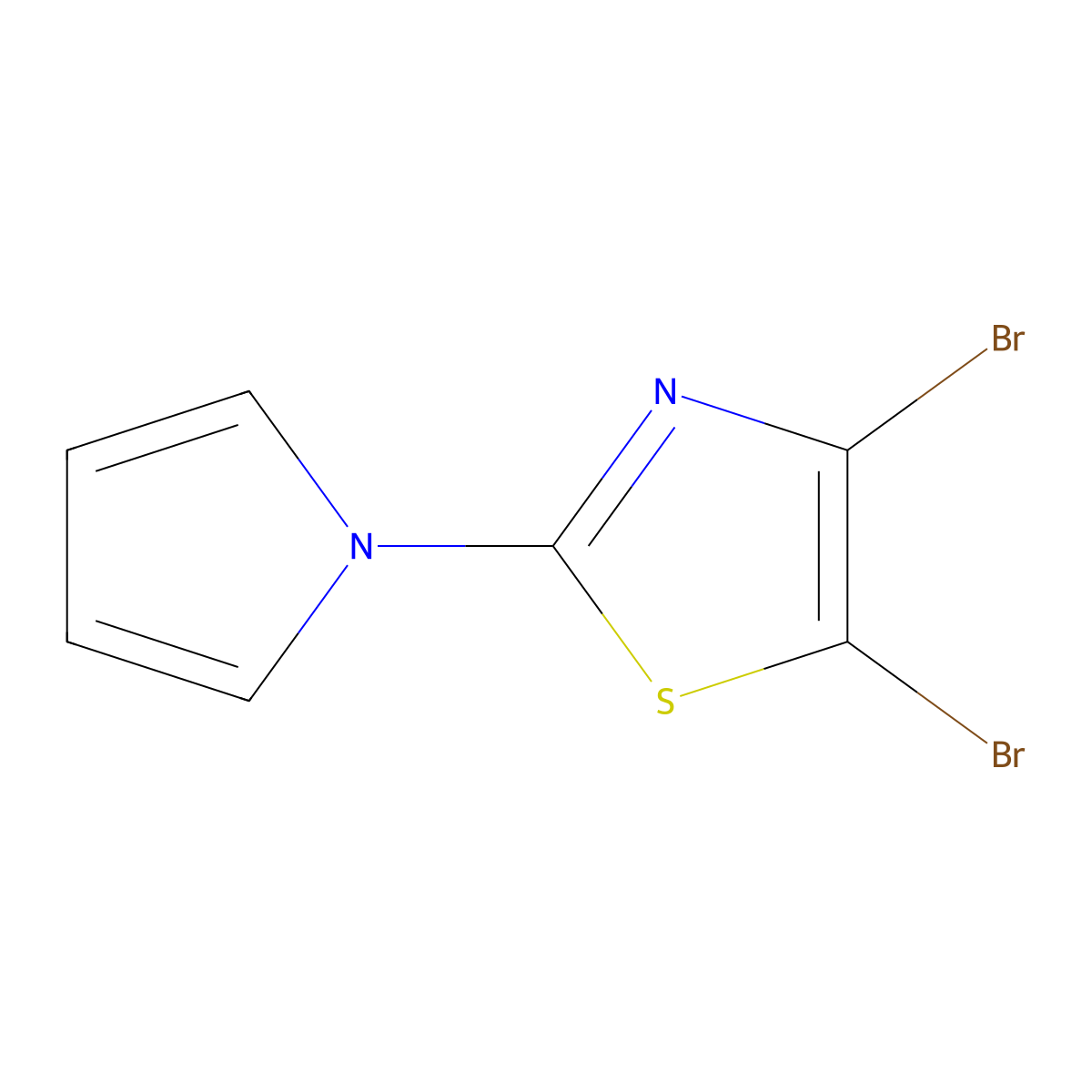 4,5-Dibromo-2-(1H-pyrrol-1-yl)thiazole molecular structure, CAS 1314355-92-4