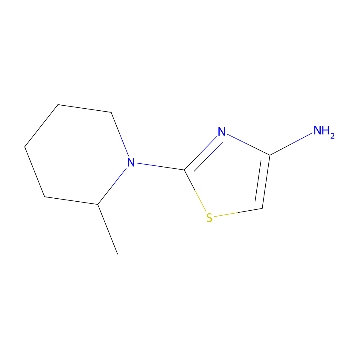 2-(2-Methylpiperidin-1-yl)thiazol-4-amine molecular structure, CAS 1314356-02-9