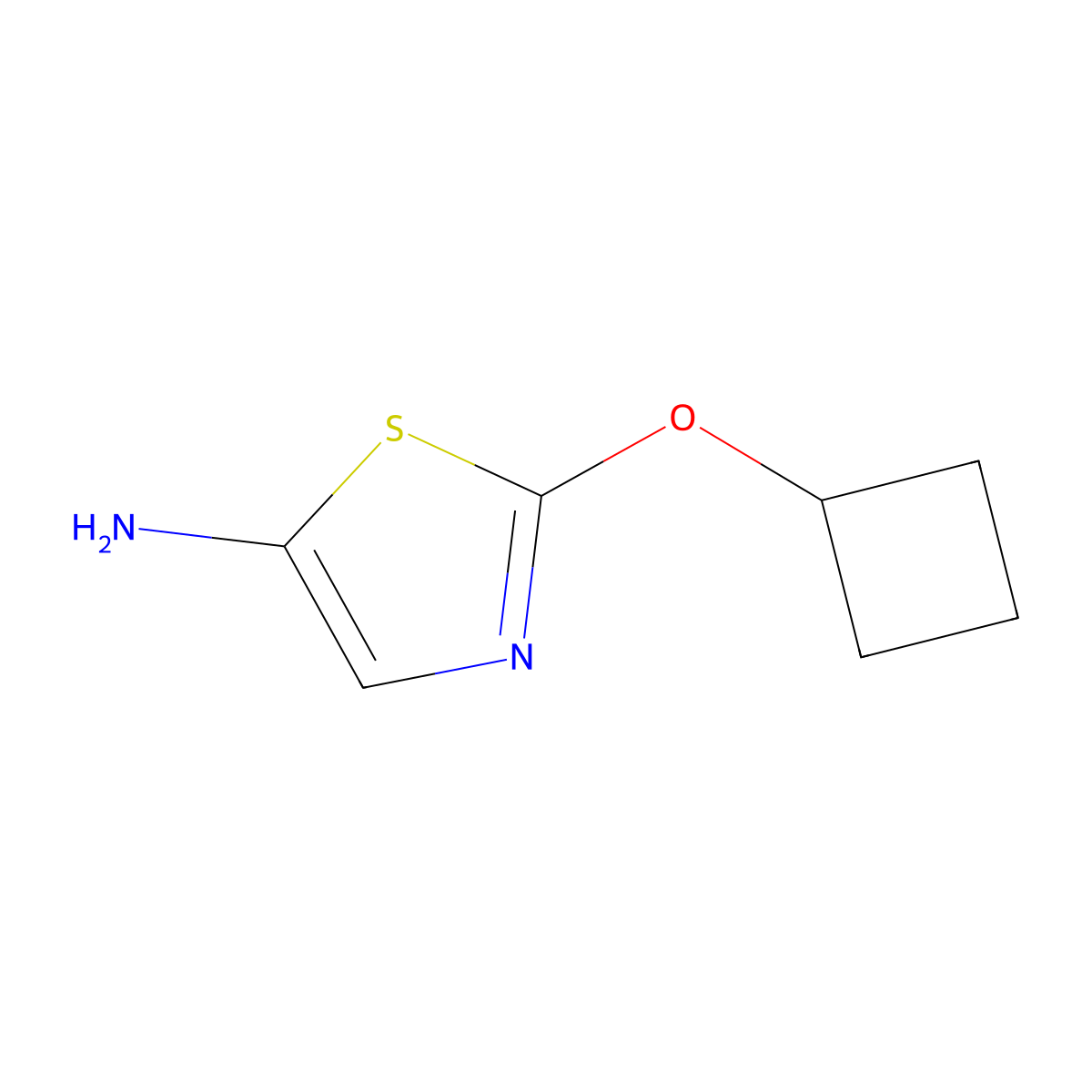 2-Cyclobutoxythiazol-5-amine molecular structure, CAS 1314356-04-1