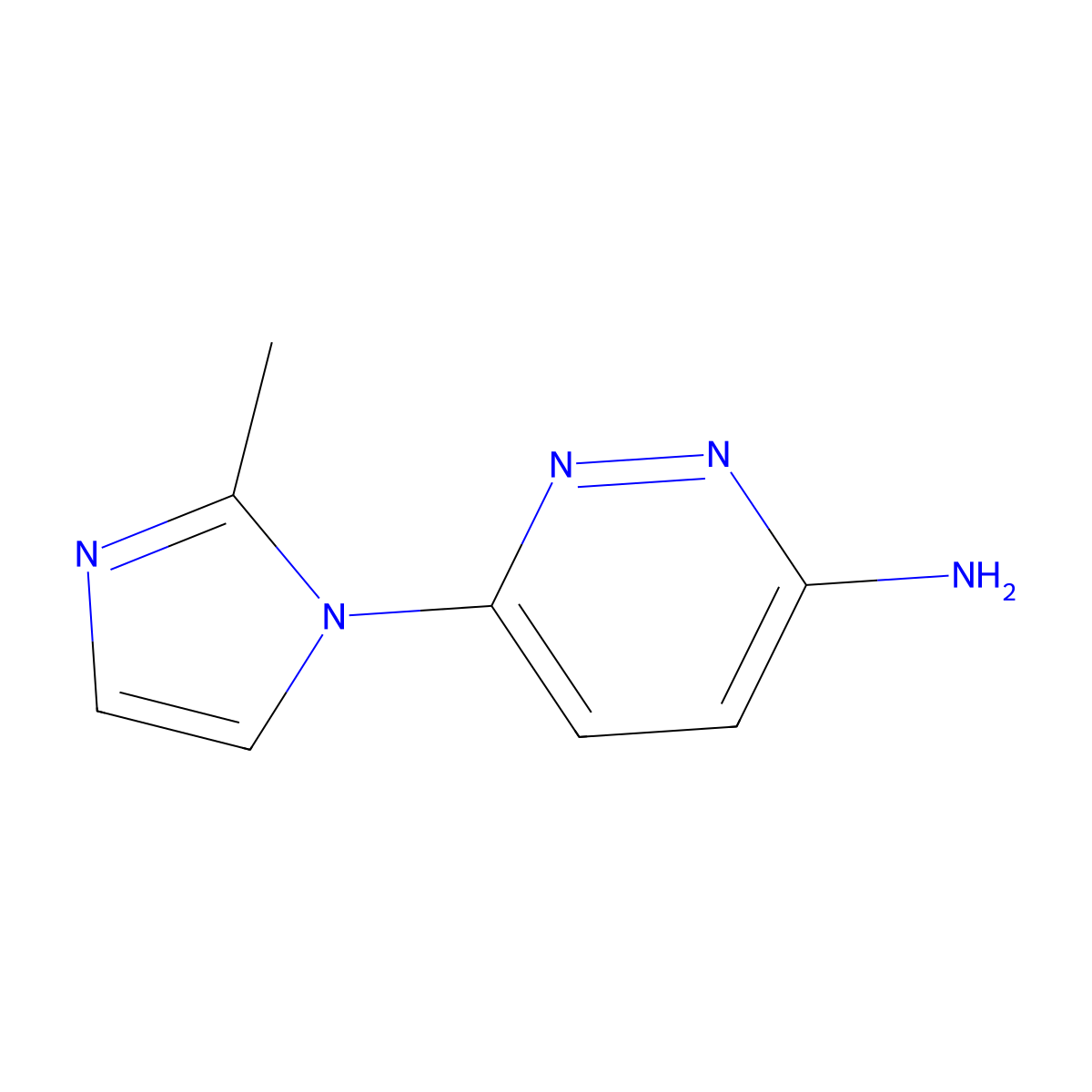 3-Amino-6-(2-methyl-1H-imidazol-1-yl)pyridazine molecular structure, CAS 1314356-08-5