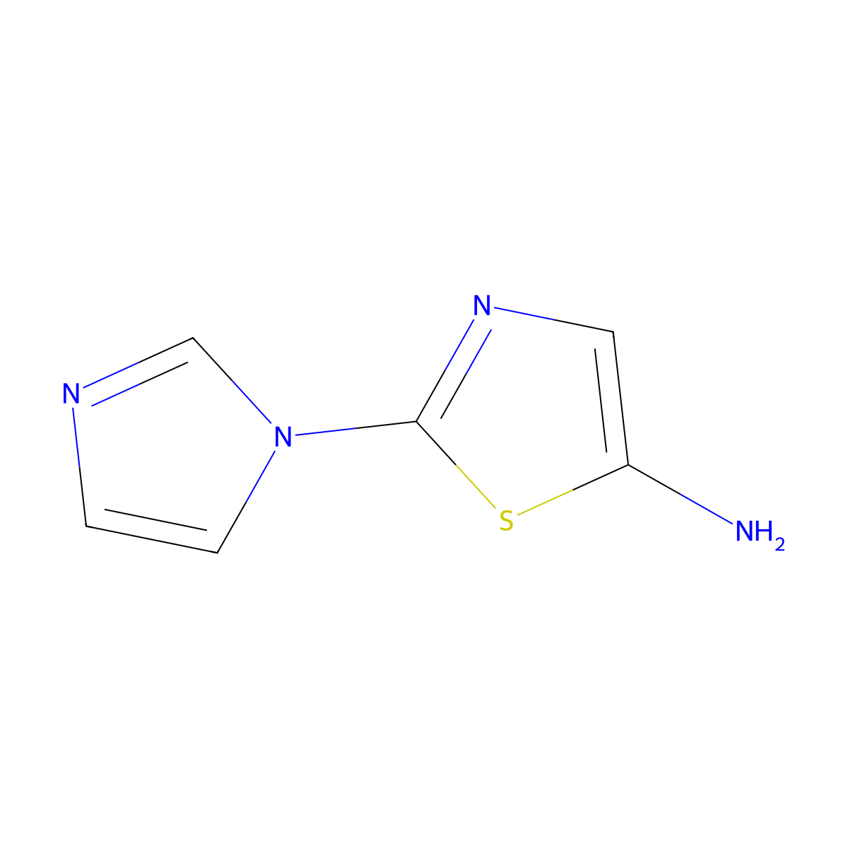 5-Amino-2-(imidazol-1-yl)thiazole molecular structure, CAS 1314356-09-6