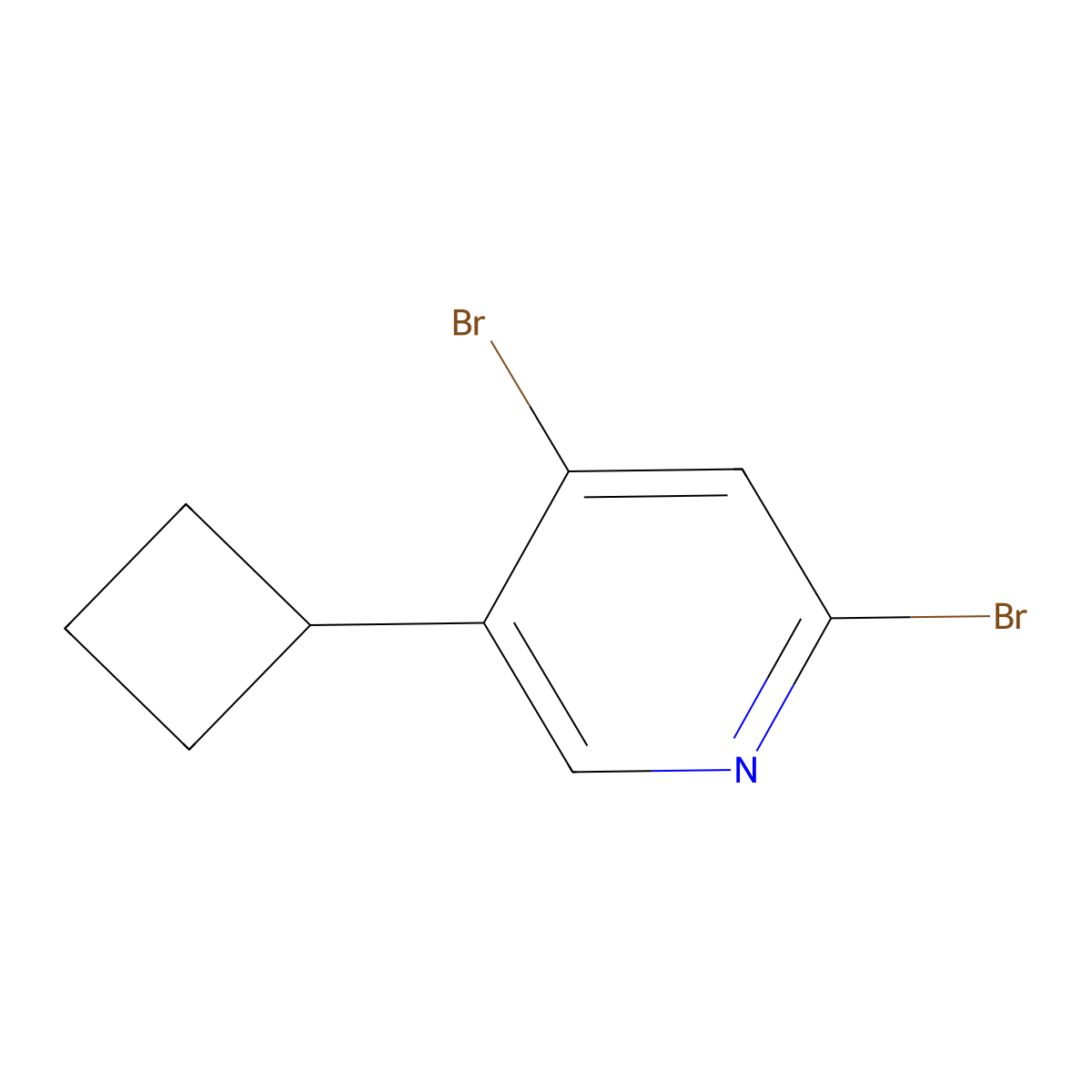 2,4-Dibromo-5-(cyclobutyl)pyridine molecular structure, CAS 1314356-12-1
