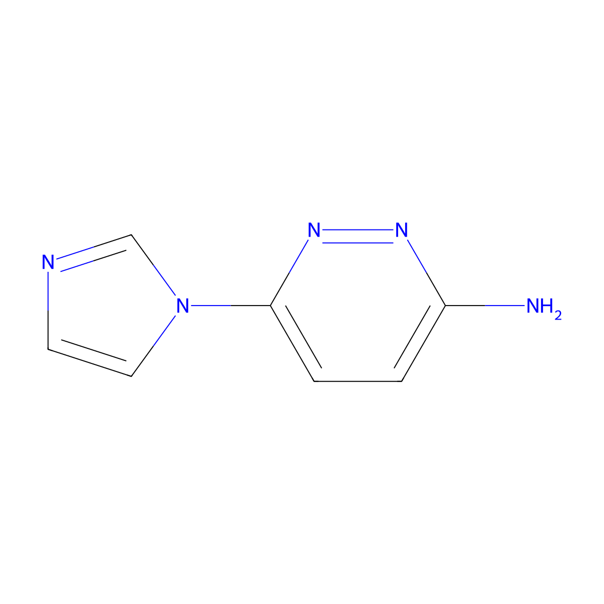 3-Amino-6-(1-imidazolyl)pyridazine molecular structure, CAS 1314356-16-5