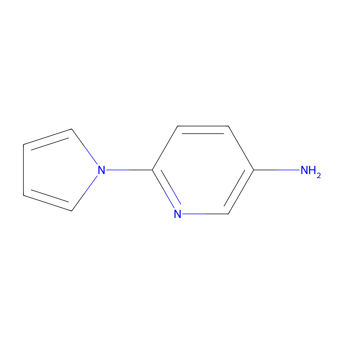 6-Pyrrol-1-ylpyridin-3-amine molecular structure, CAS 1314356-19-8