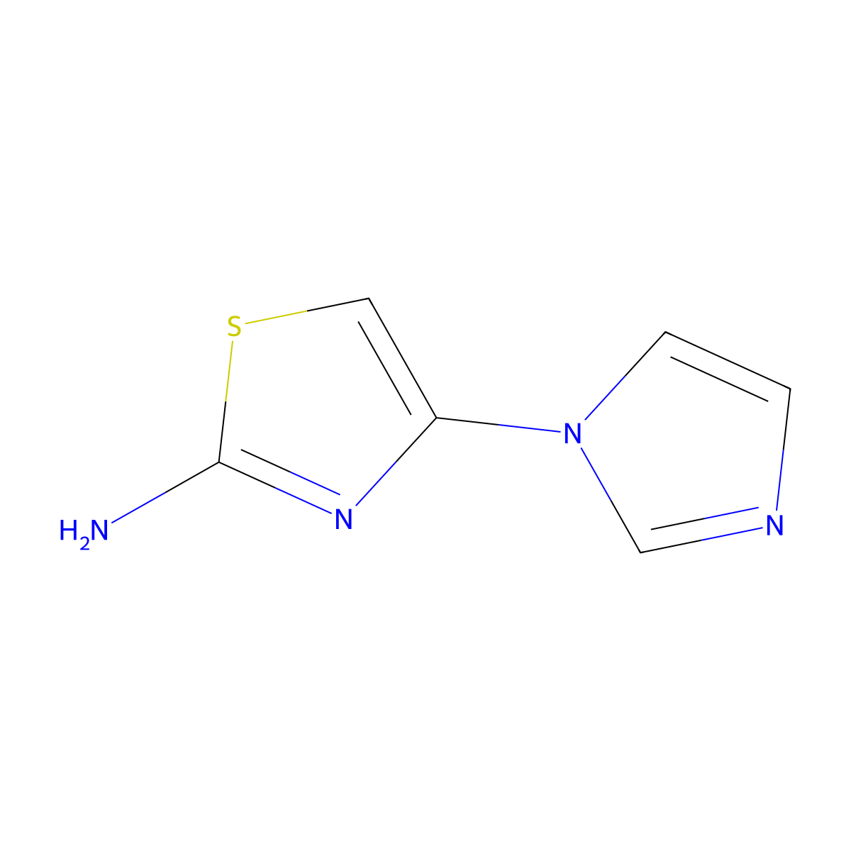 2-Amino-4-(imidazol-1-yl)thiazole molecular structure, CAS 1314356-22-3