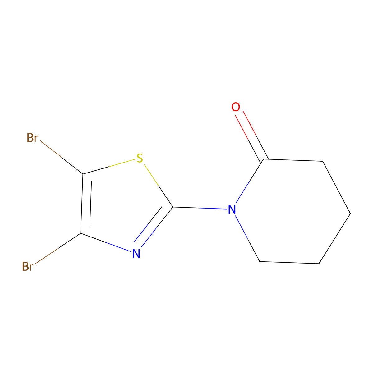 4,5-Dibromo-2-(piperidon-1-yl)thiazole molecular structure, CAS 1314356-23-4