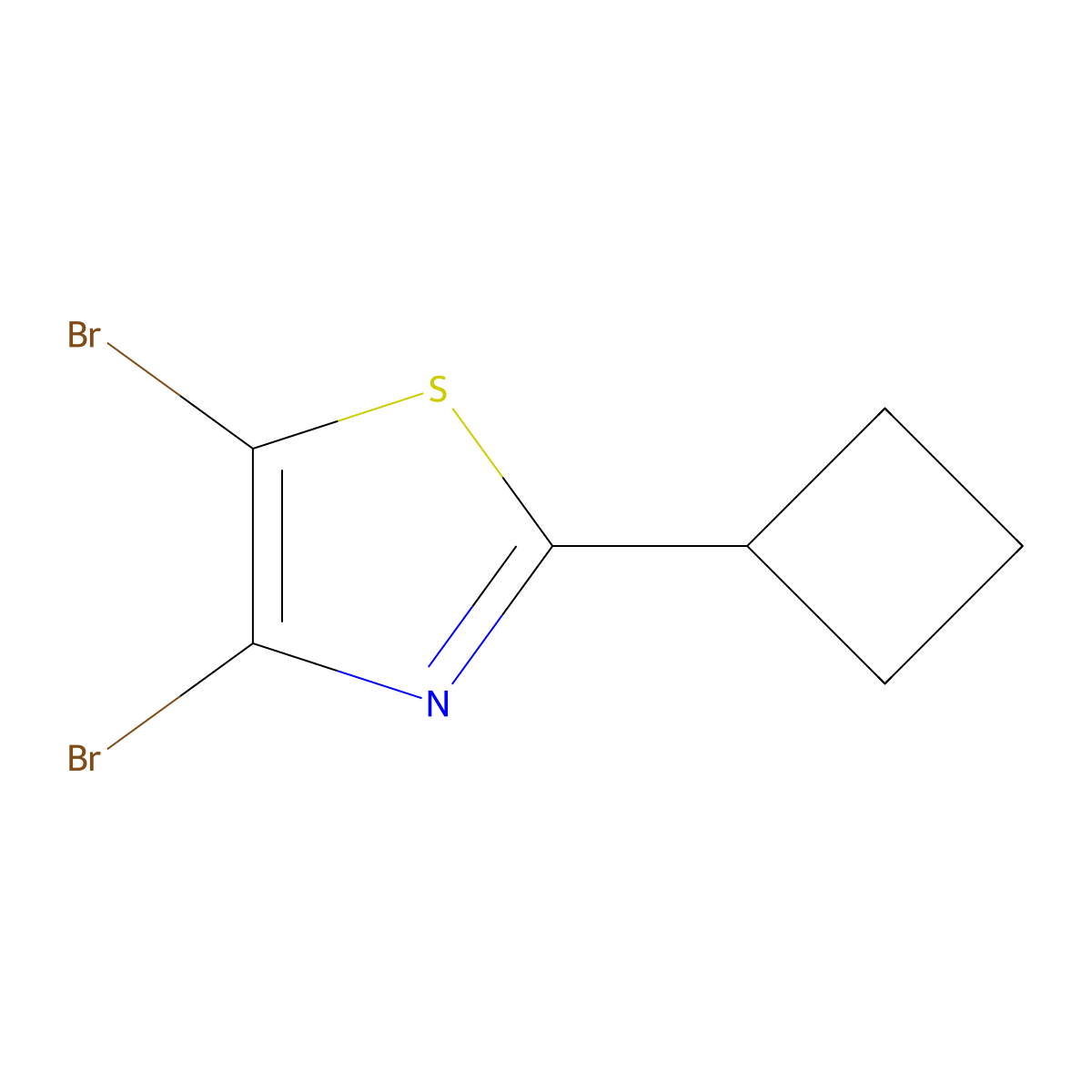 4,5-Dibromo-2-(cyclobutyl)thiazole molecular structure, CAS 1314356-26-7