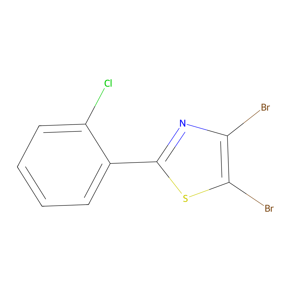 4,5-Dibromo-2-(2-chlorophenyl)thiazole molecular structure, CAS 1314356-27-8