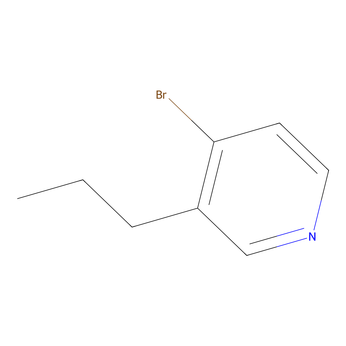 4-Bromo-3-(n-propyl)pyridine molecular structure, CAS 1314356-43-8