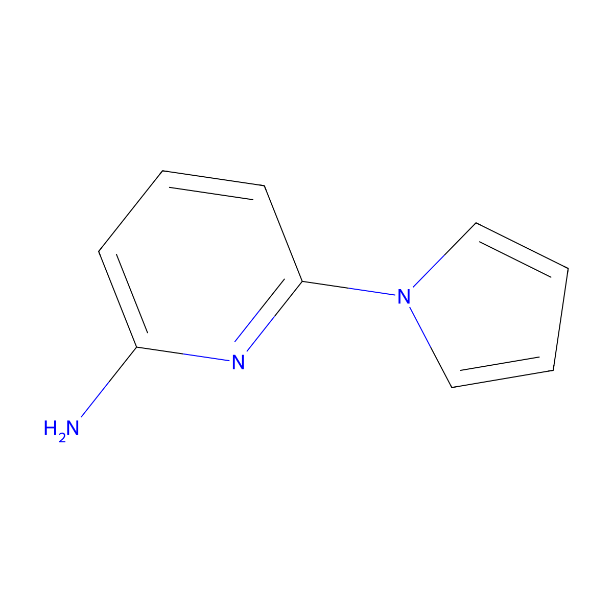 2-Amino-6-(1H-pyrrol-1-YL)pyridine molecular structure, CAS 1314356-47-2