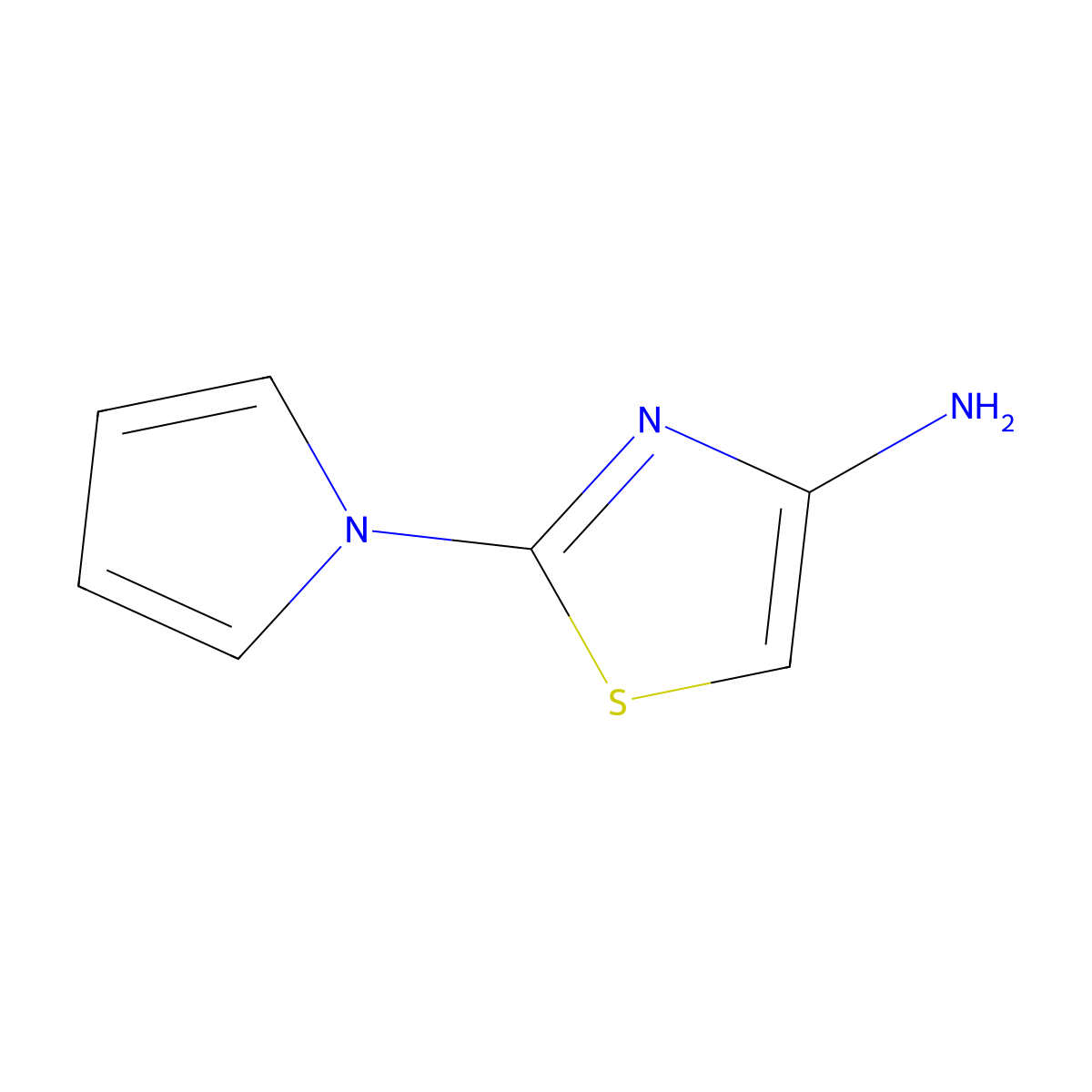 4-Amino-2-(1H-pyrrol-1-yl)thiazole molecular structure, CAS 1314356-49-4