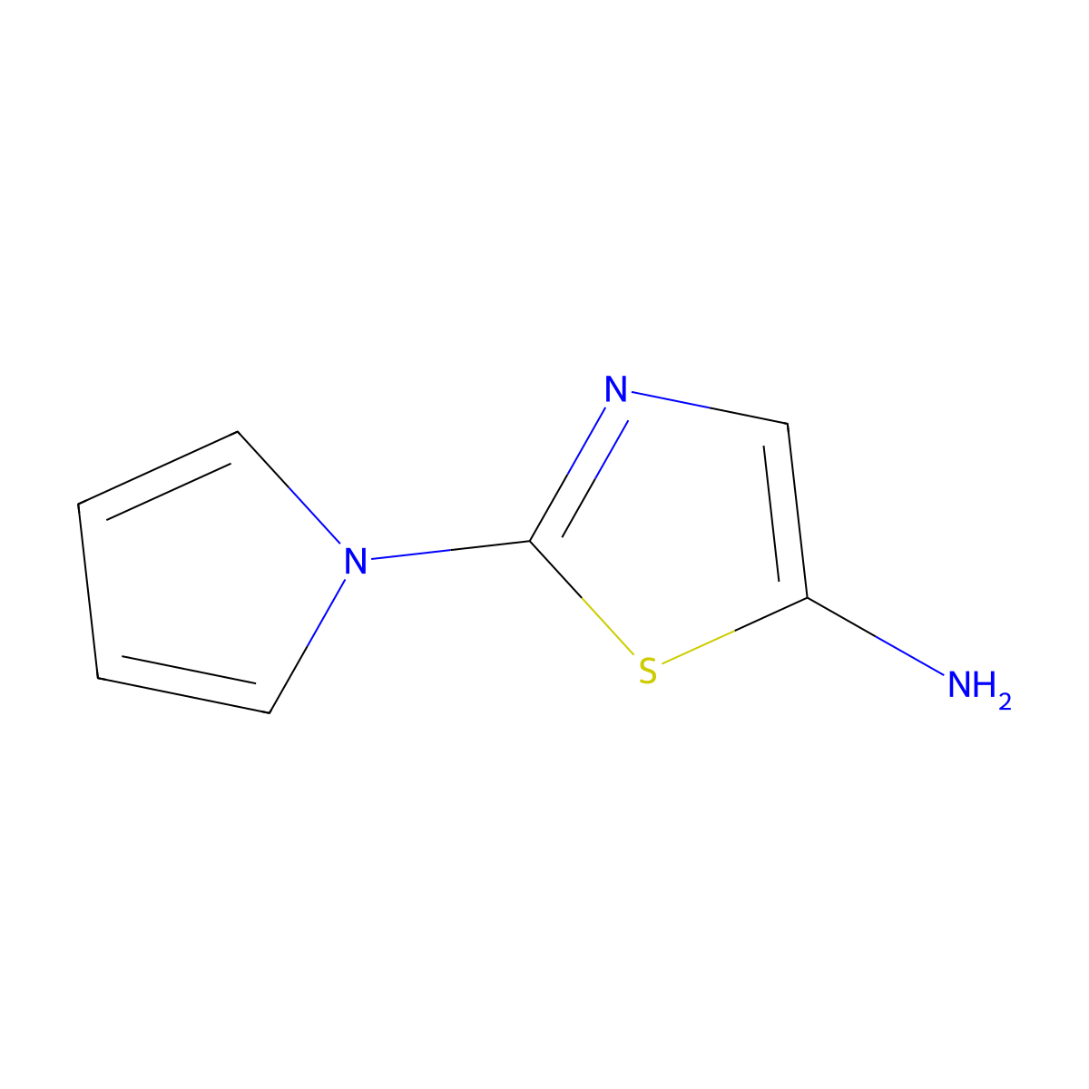 5-Amino-2-(1H-pyrrol-1-yl)thiazole molecular structure, CAS 1314356-50-7