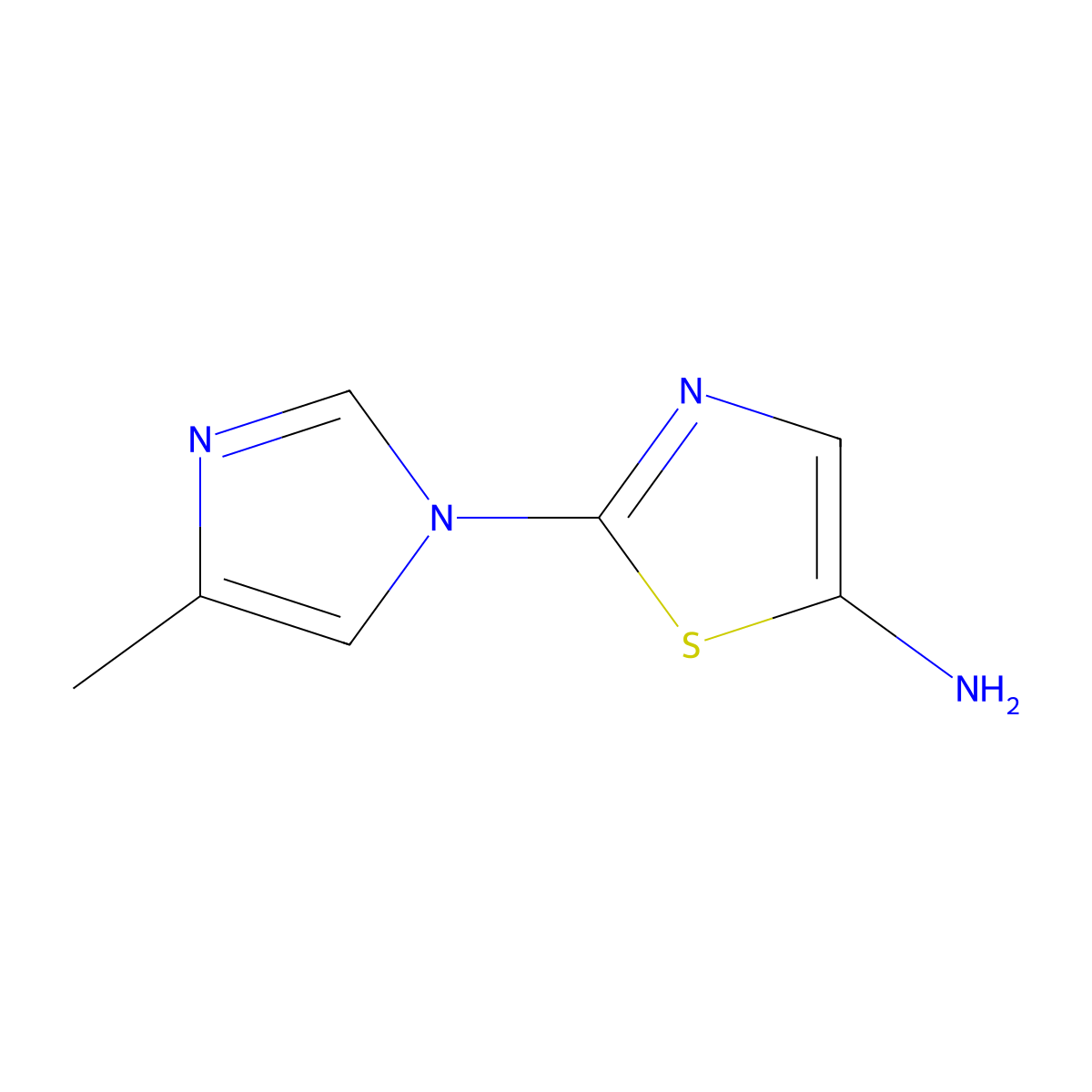 5-Amino-2-(4-methylimidazol-1-yl)thiazole molecular structure, CAS 1314356-51-8