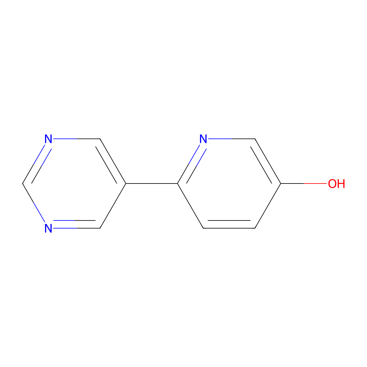 3-Hydroxy-6-(5-pyrimidyl)pyridine molecular structure, CAS 1314356-63-2