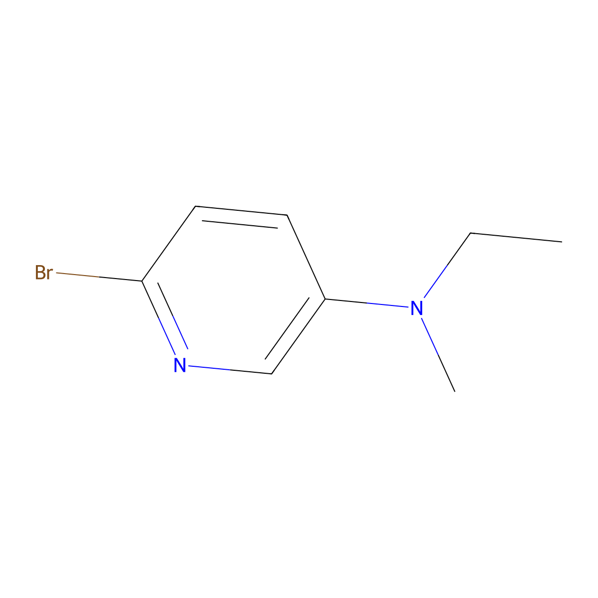 2-Bromo-5-(methylethylamino)pyridine molecular structure, CAS 1314356-64-3