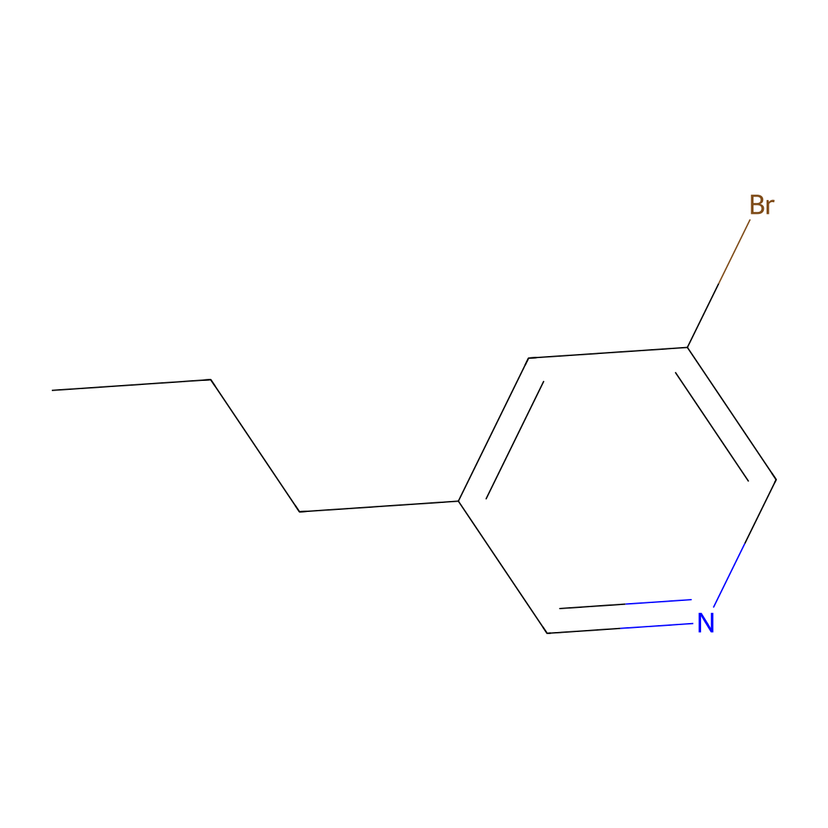 3-Bromo-5-propylpyridine molecular structure, CAS 1314356-70-1