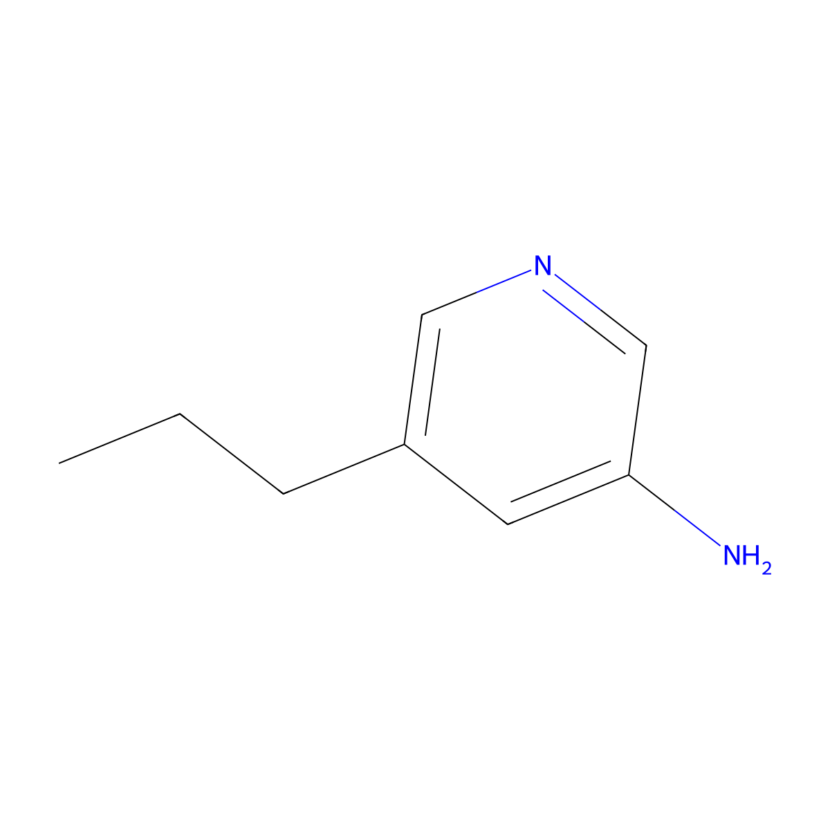 5-Propylpyridin-3-amine molecular structure, CAS 1314356-71-2