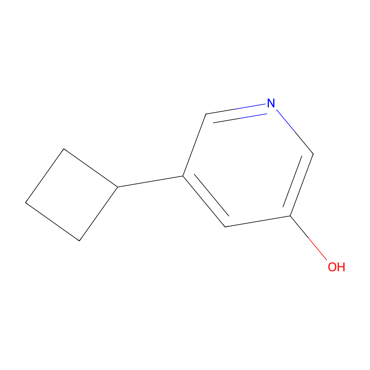 5-Cyclobutylpyridin-3-ol molecular structure, CAS 1314356-72-3
