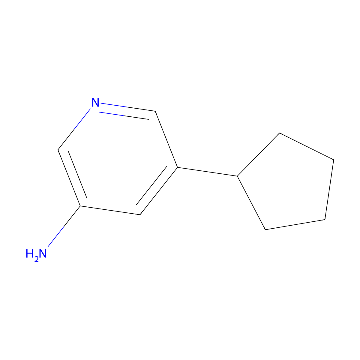 5-Cyclopentyl-3-pyridinamine molecular structure, CAS 1314356-73-4