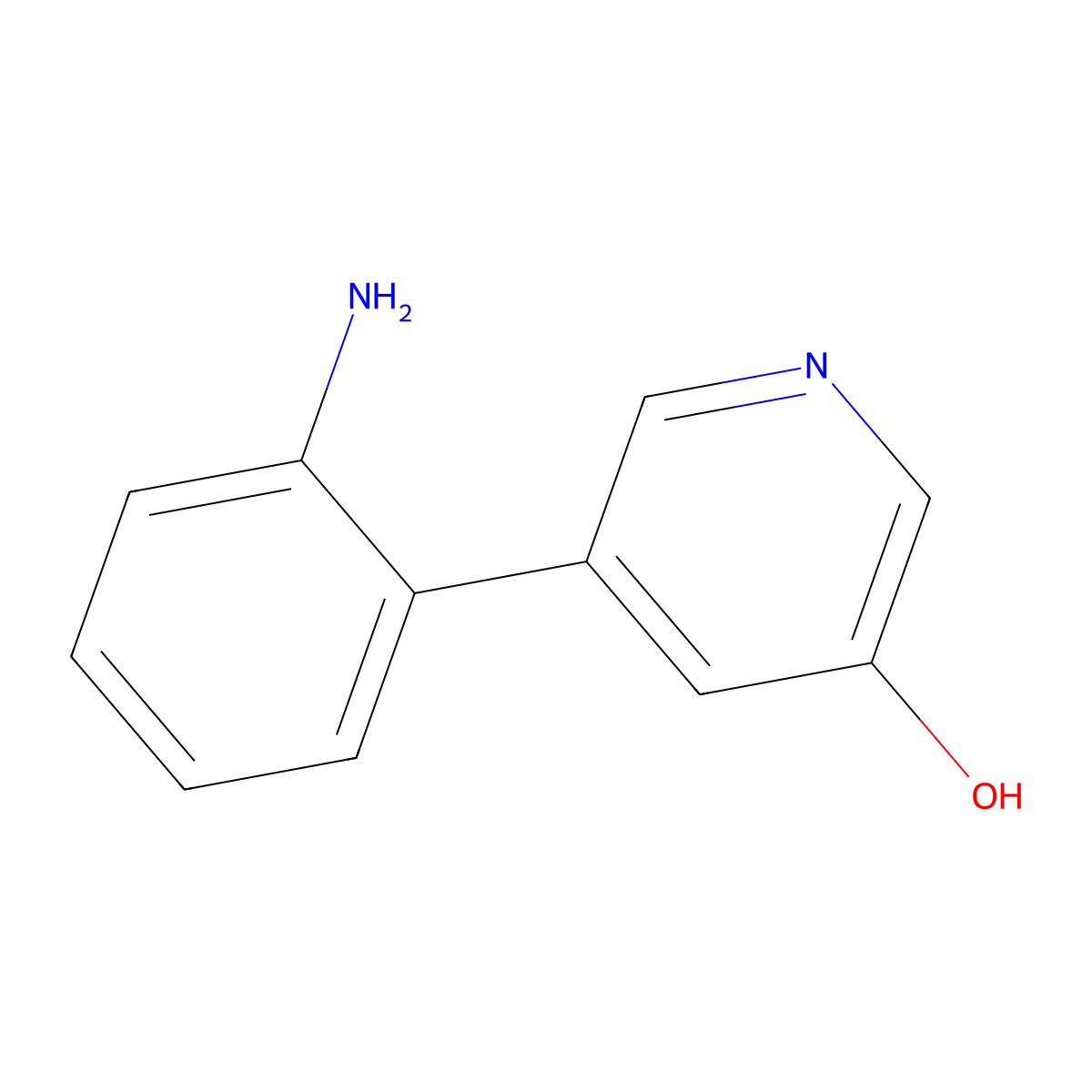 5-(2-Aminophenyl)pyridin-3-ol molecular structure, CAS 1314356-77-8
