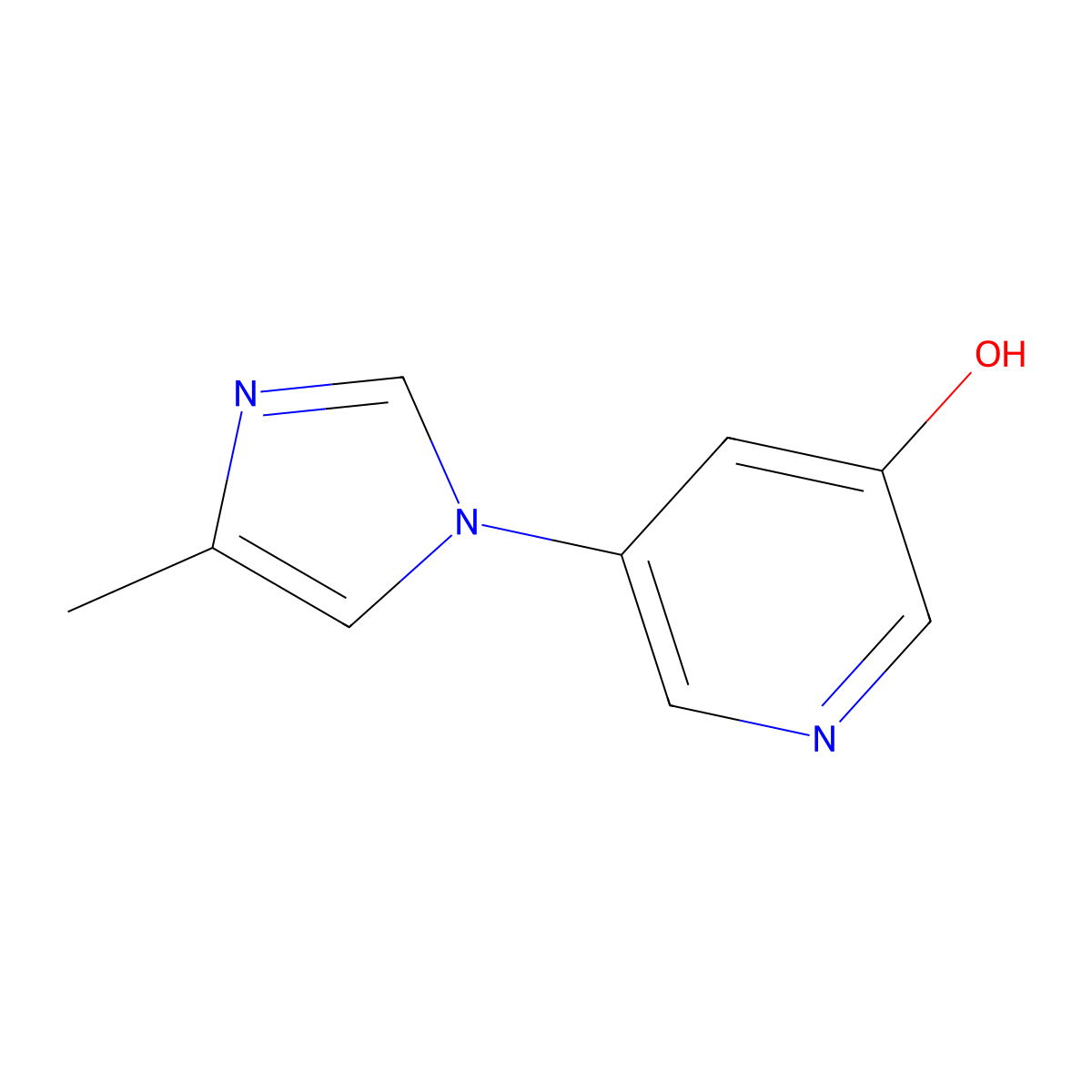 3-Hydroxy-5-(4-methylimidazol-1-yl)pyridine molecular structure, CAS 1314356-87-0
