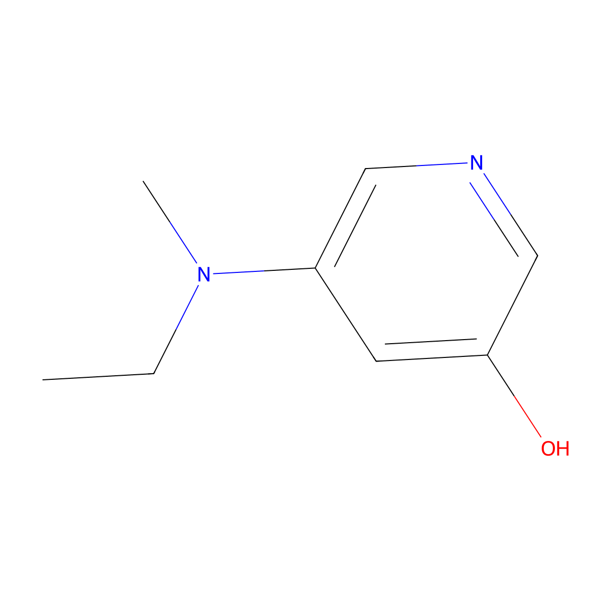3-Hydroxy-5-(methylethylamino)pyridine molecular structure, CAS 1314356-90-5