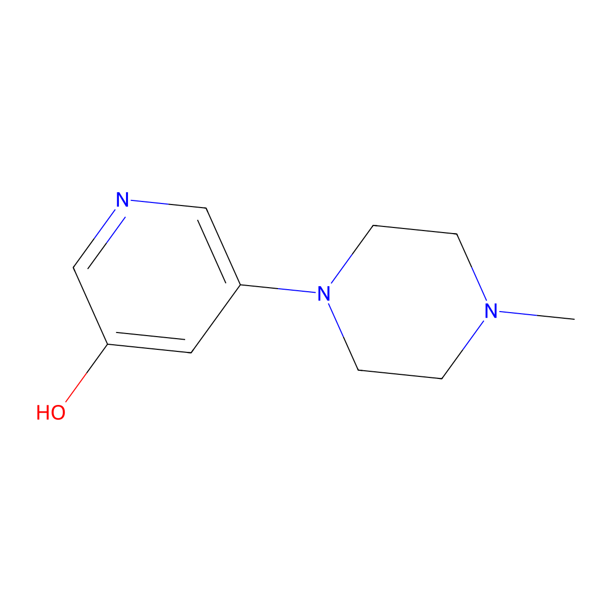 5-(4-Methyl-1-piperazinyl)-3-pyridinol molecular structure, CAS 1314356-91-6