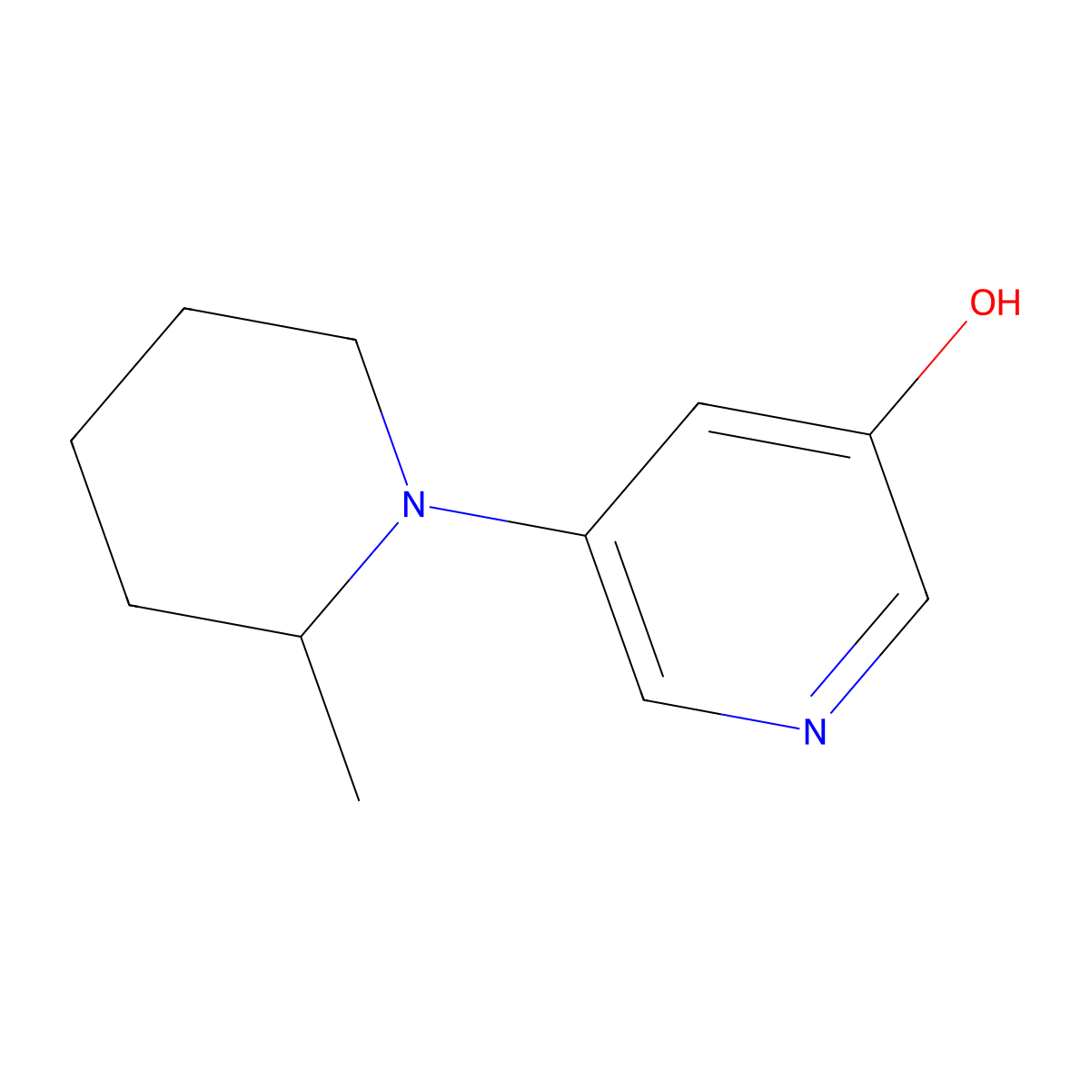 3-Hydroxy-5-(2-methylpiperidin-1-yl)pyridine molecular structure, CAS 1314356-92-7