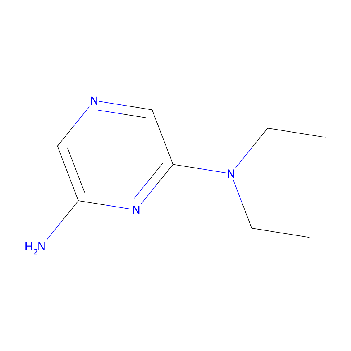 2-Amino-6-(diethylamino)pyrazine molecular structure, CAS 1314356-95-0