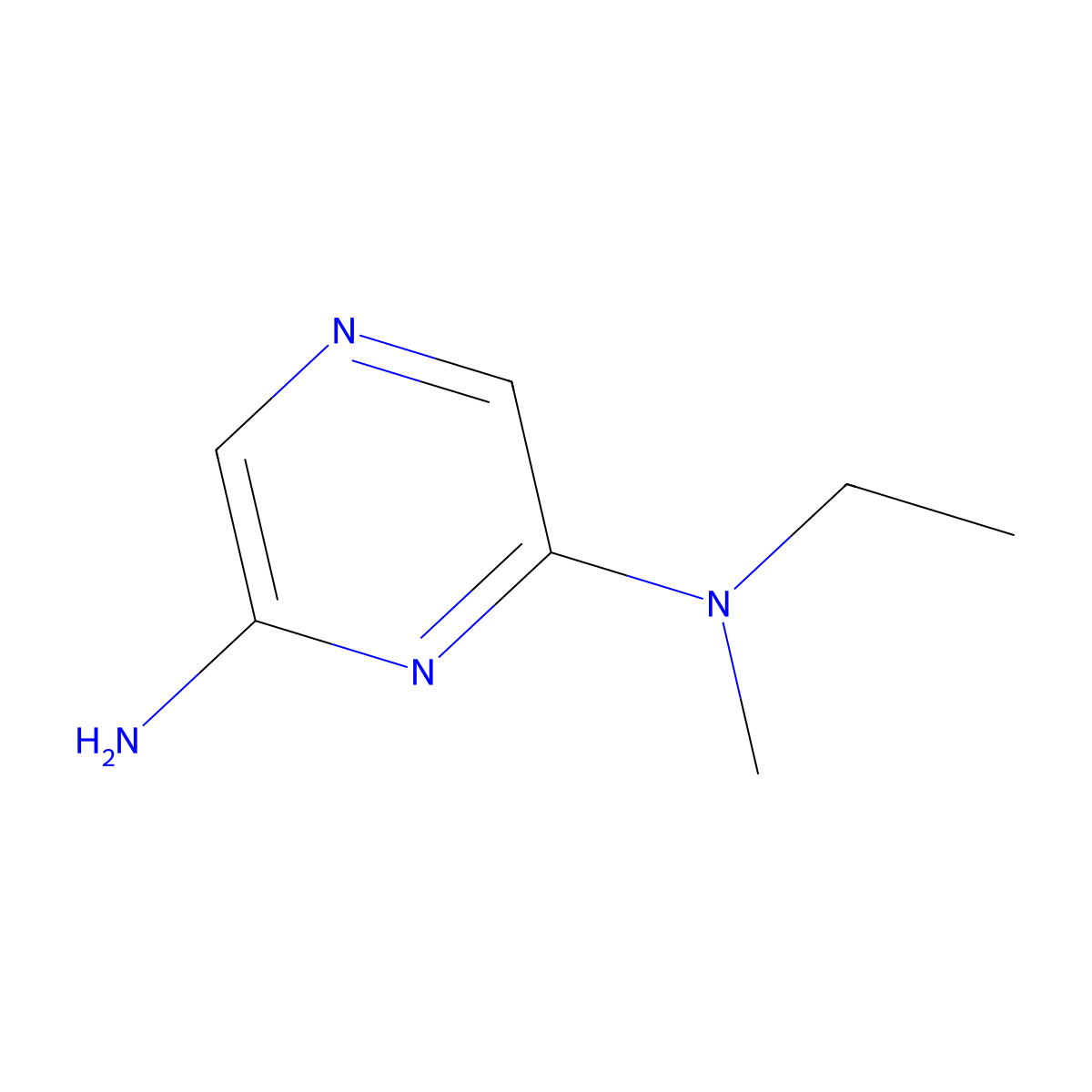 2-Amino-6-(methylethylamino)pyrazine molecular structure, CAS 1314356-97-2