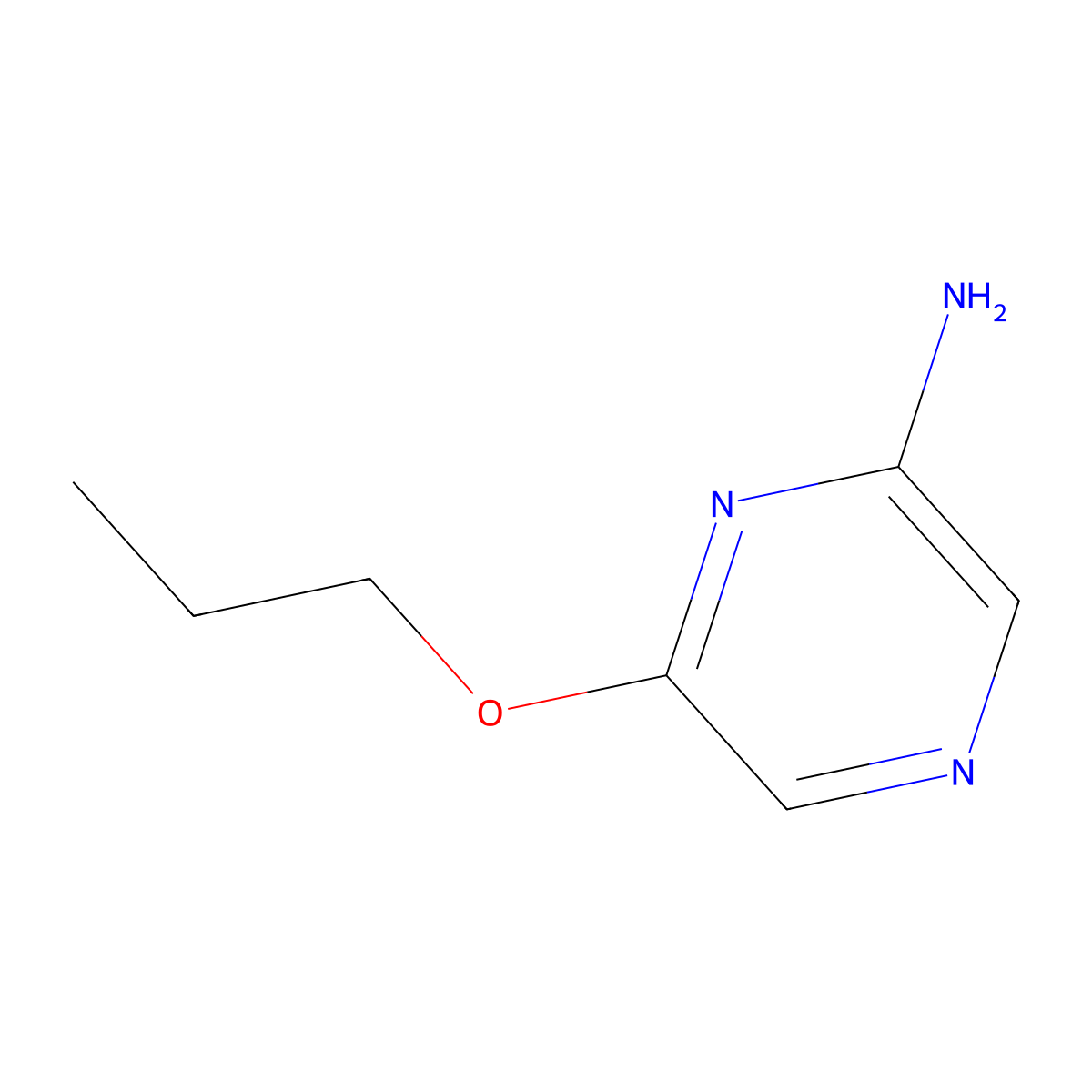 2-Amino-6-(n-propoxy)pyrazine molecular structure, CAS 1314356-99-4