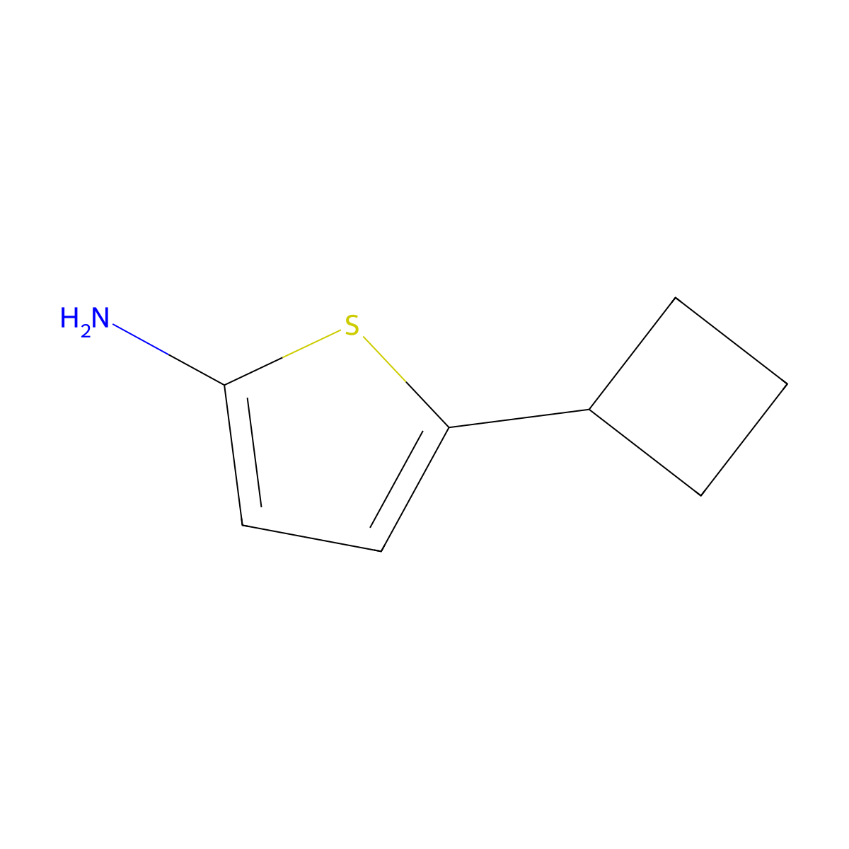 5-Cyclobutylthiophen-2-amine molecular structure, CAS 1314357-02-2