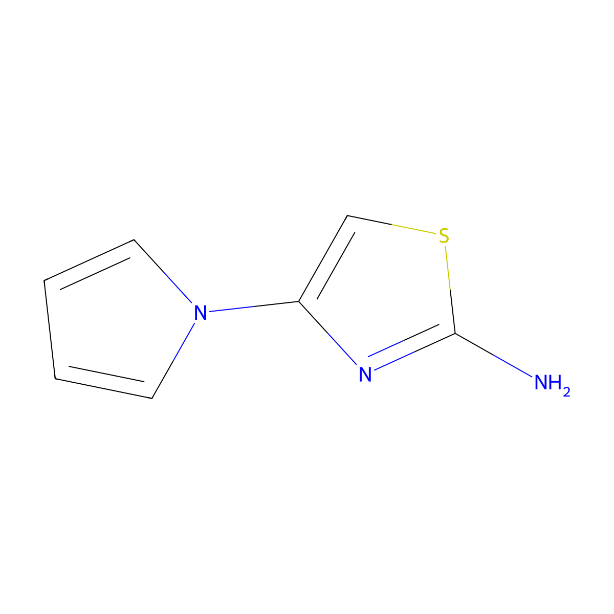 2-Amino-4-(1H-pyrrol-1-yl)thiazole molecular structure, CAS 1314357-04-4