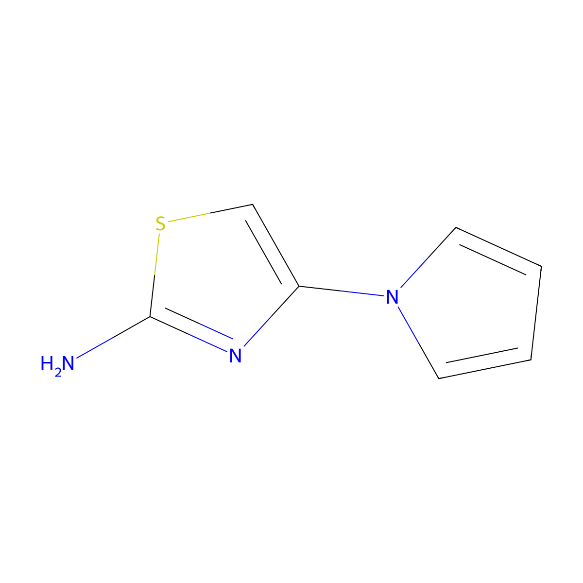 2-Amino-4-(1H-pyrrol-1-yl)thiazole molecular structure, CAS 1314357-04-4