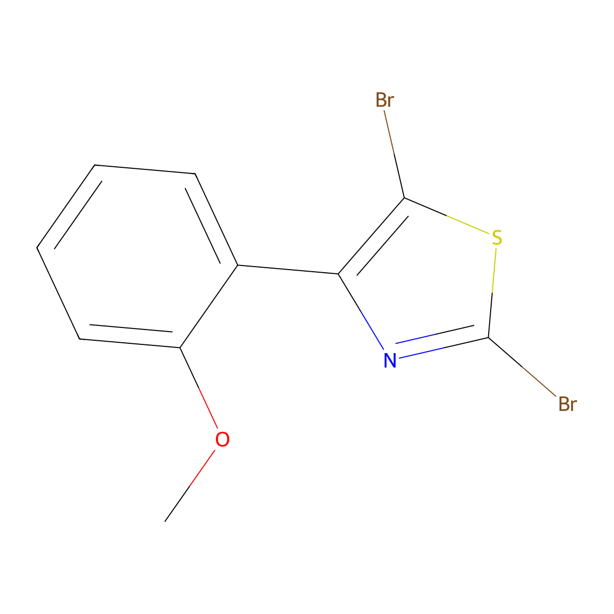 2,5-Dibromo-4-(2-methoxyphenyl)thiazole molecular structure, CAS 1314357-18-0