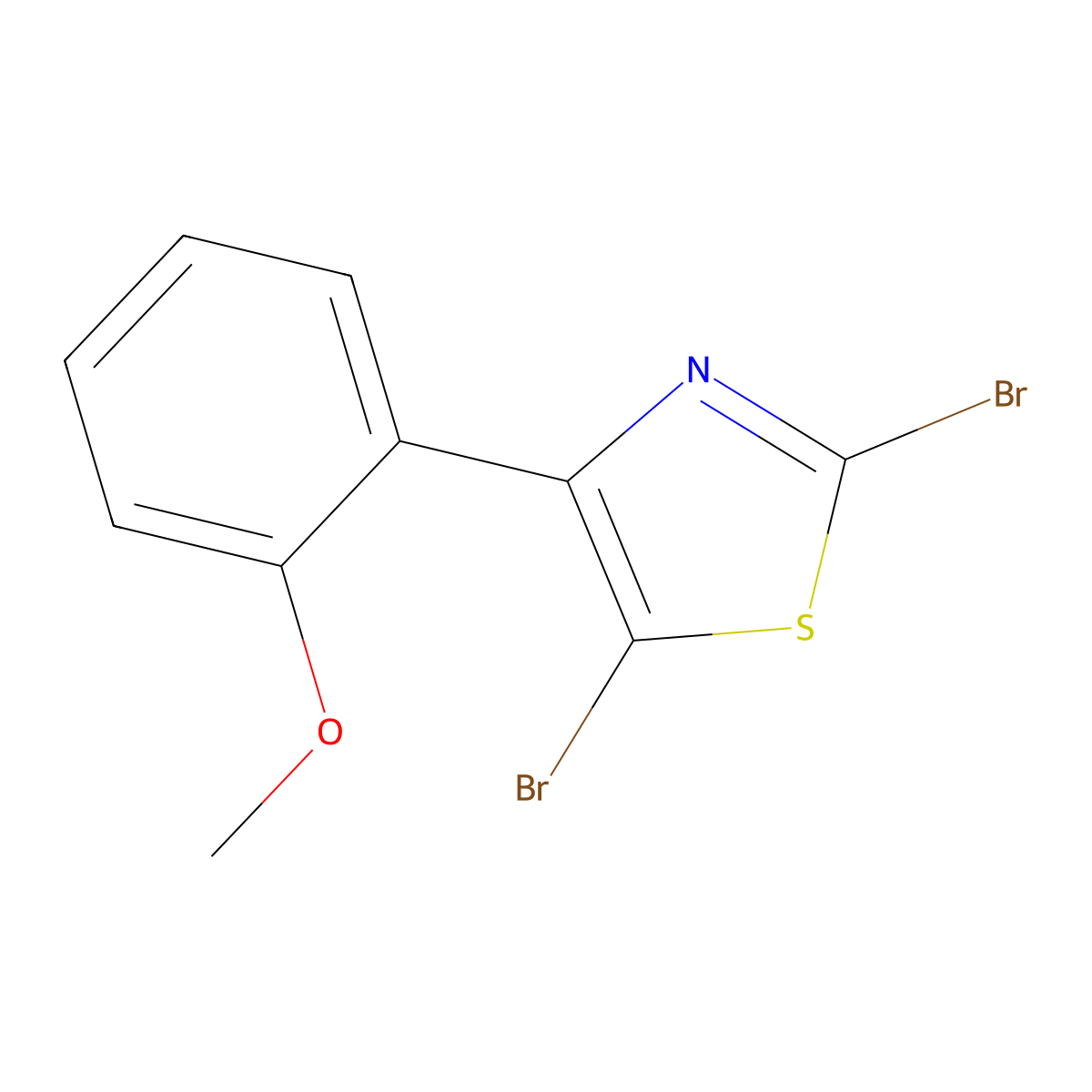 2,5-Dibromo-4-(2-methoxyphenyl)thiazole molecular structure, CAS 1314357-18-0
